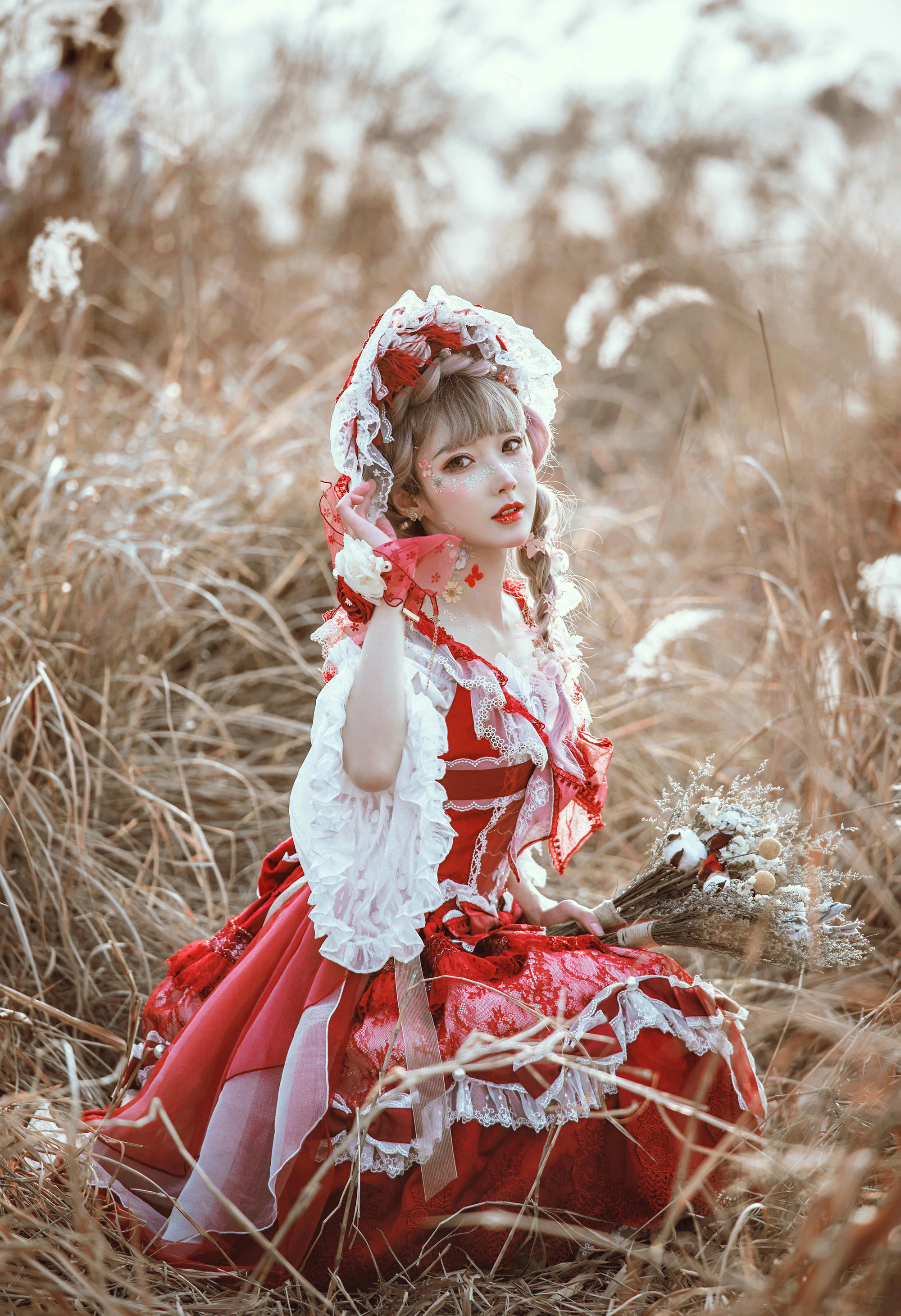 阿包也是兔娘 NO.002 lolita红裙 [12P-160MB]_第1集