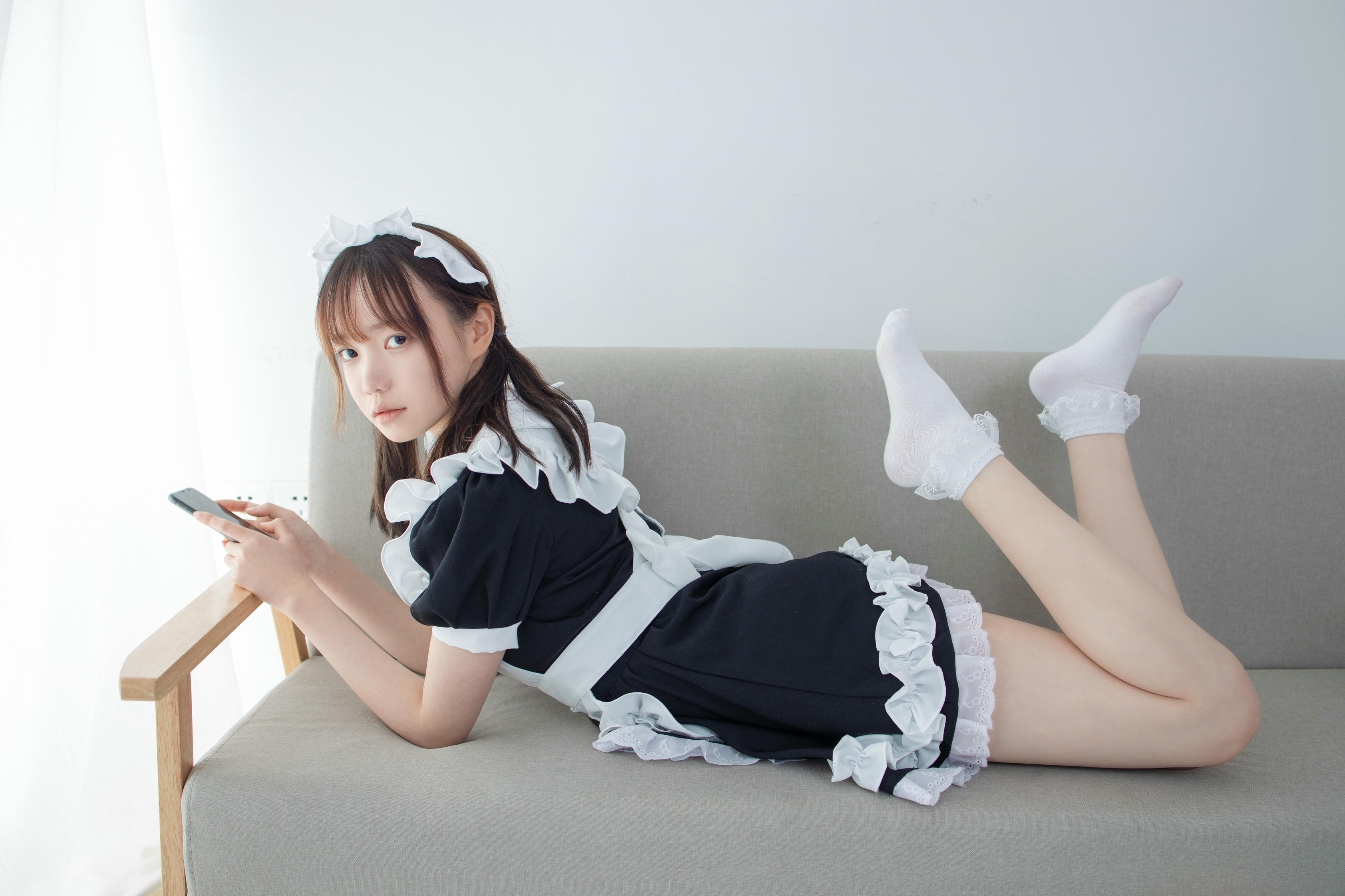 森萝财团 JKFUN-051 Aika 百圆定制2-2 蕾丝花边短袜女仆 [32P+1V-2.06G]_第2集