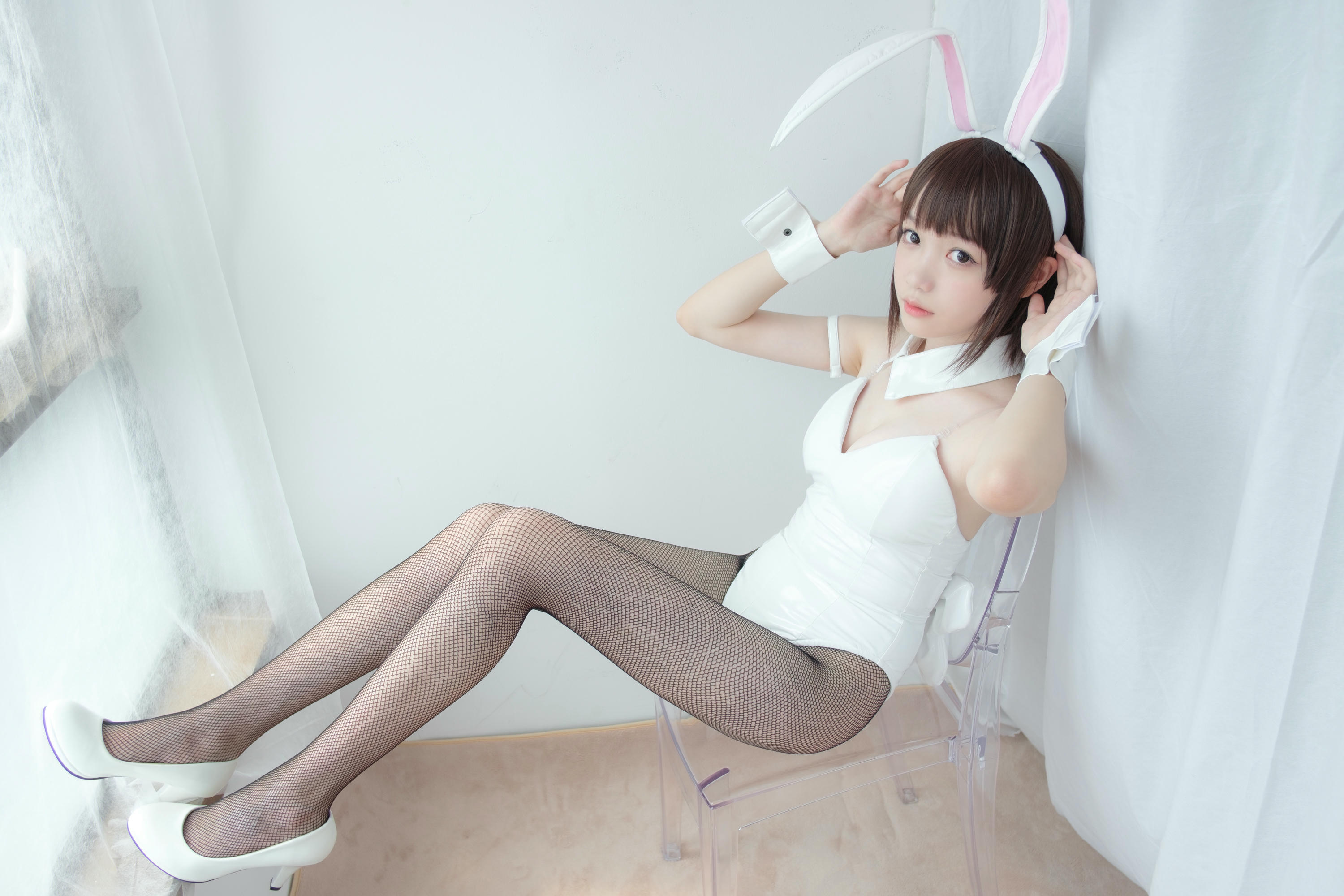 森萝财团 LOVEPLUS-001 黑丝网袜兔女郎 [148P2V-3.22GB]_第6集