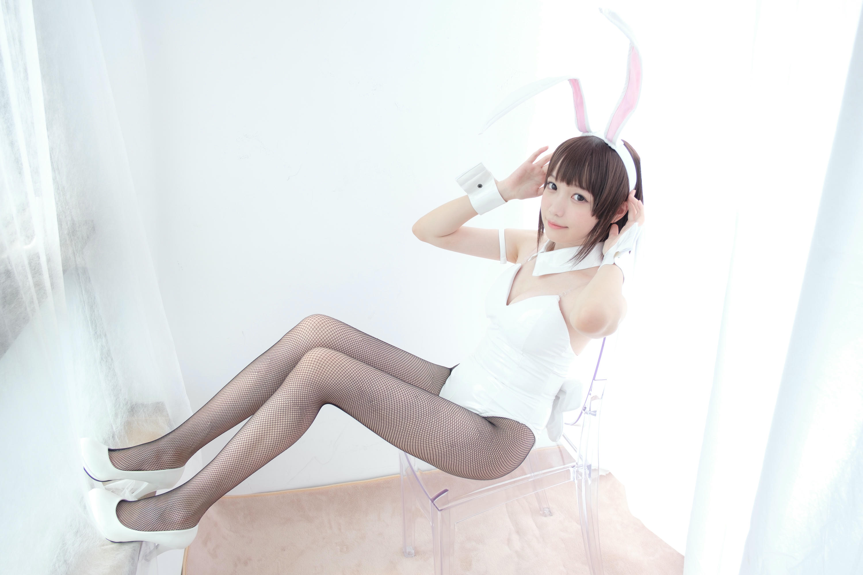 森萝财团 LOVEPLUS-001 黑丝网袜兔女郎 [148P2V-3.22GB]_第7集