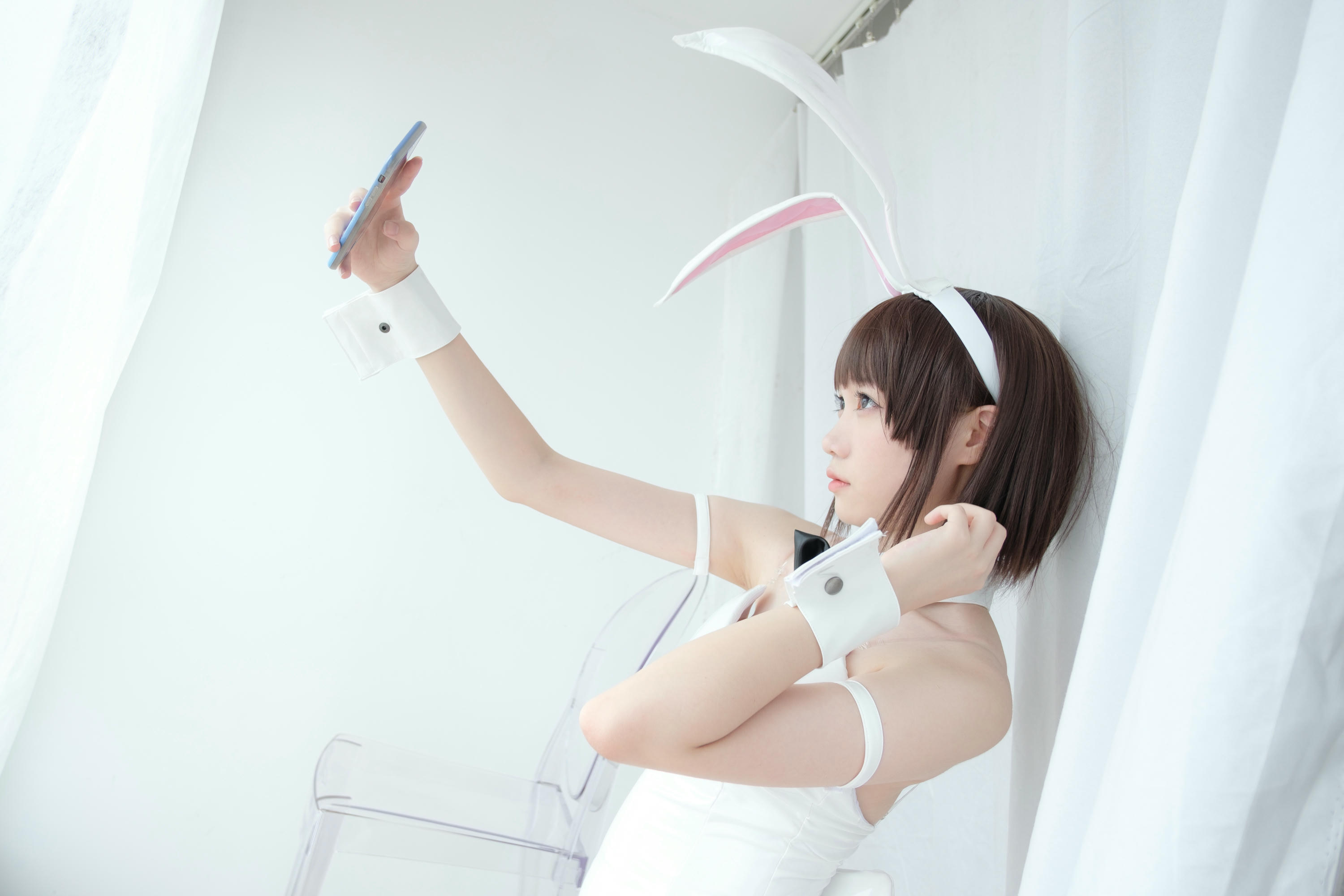森萝财团 LOVEPLUS-001 黑丝网袜兔女郎 [148P2V-3.22GB]_第3集