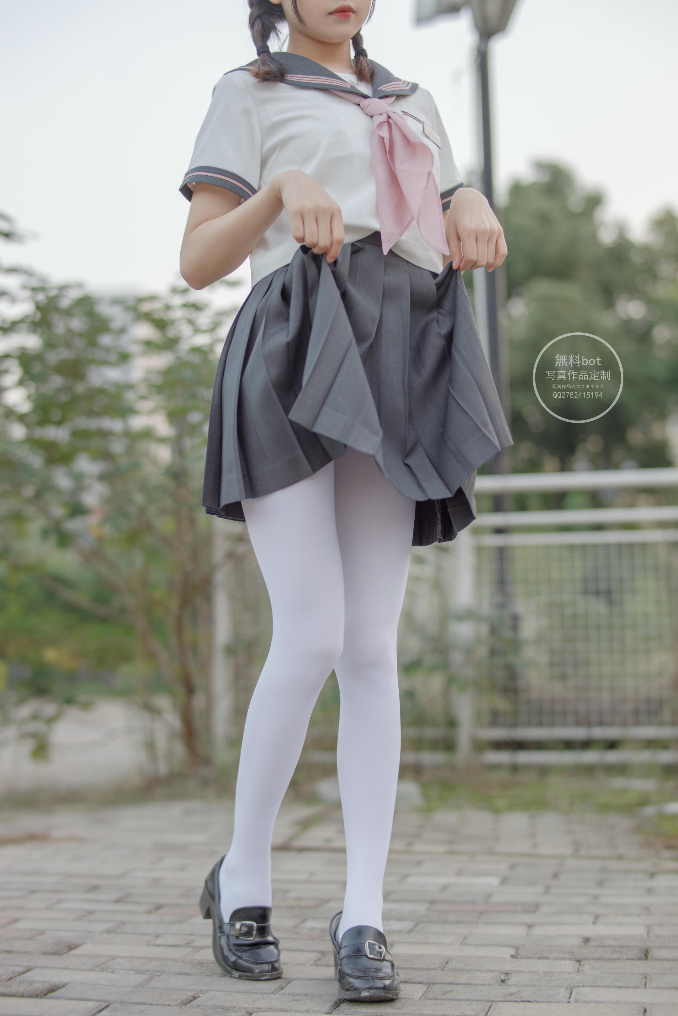 森萝财团 有料 NO.006 依依 户外白丝JK制服 [90P／1.23G]_第5集