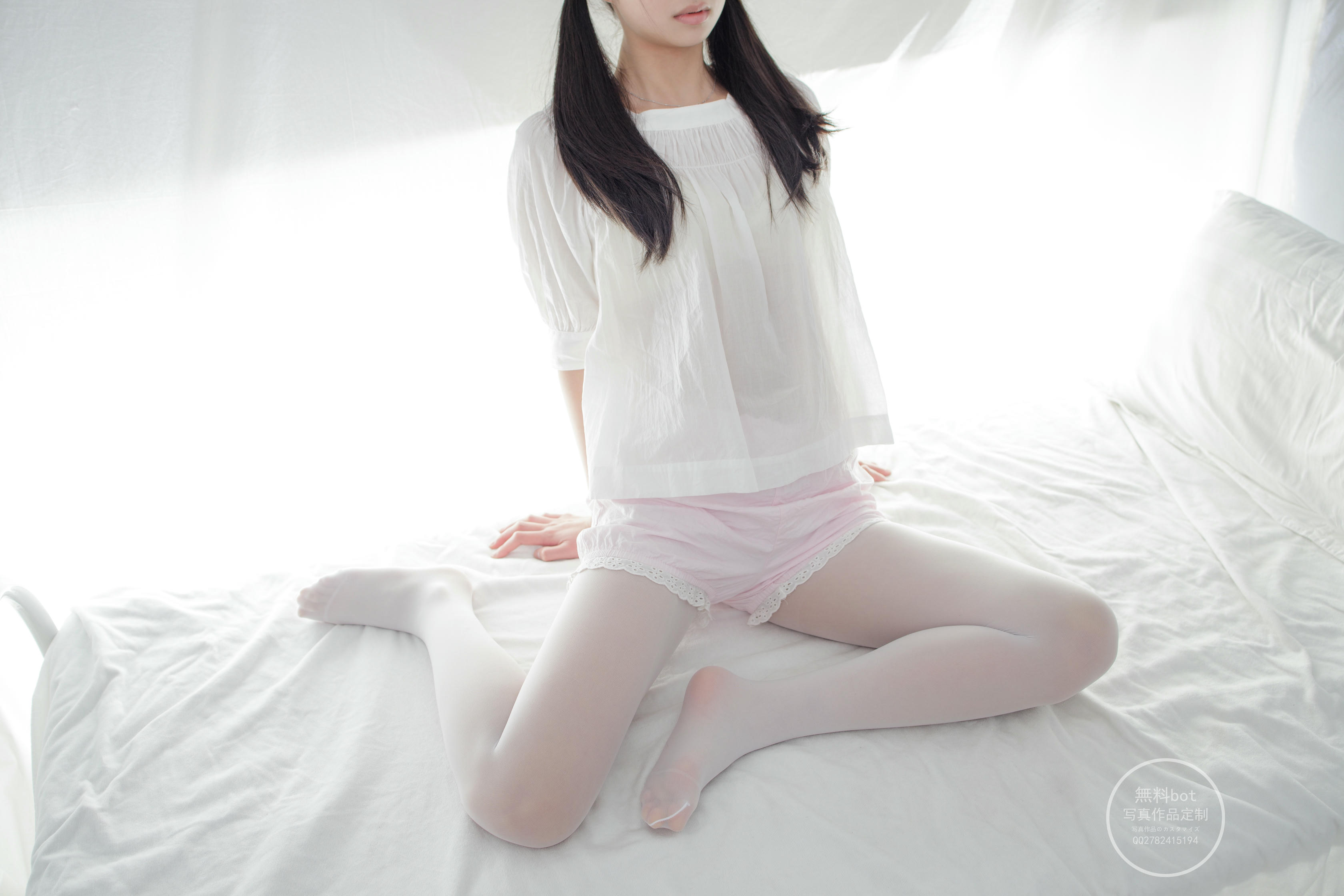 森萝财团 有料 NO.023 吸吸 小清新少女的私房白丝 [53P+1V／6.05G]_第1集