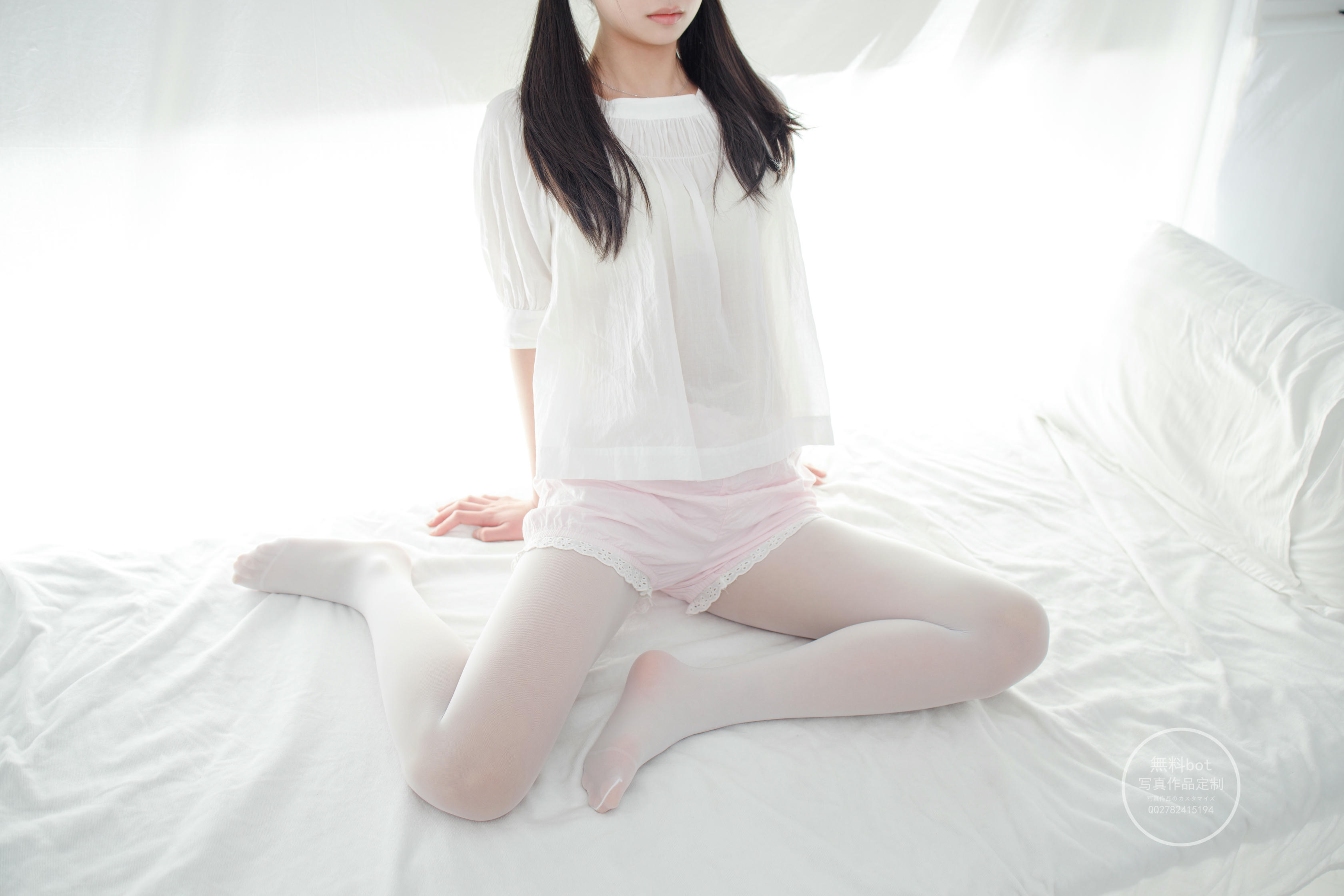 森萝财团 有料 NO.023 吸吸 小清新少女的私房白丝 [53P+1V／6.05G]_第1集