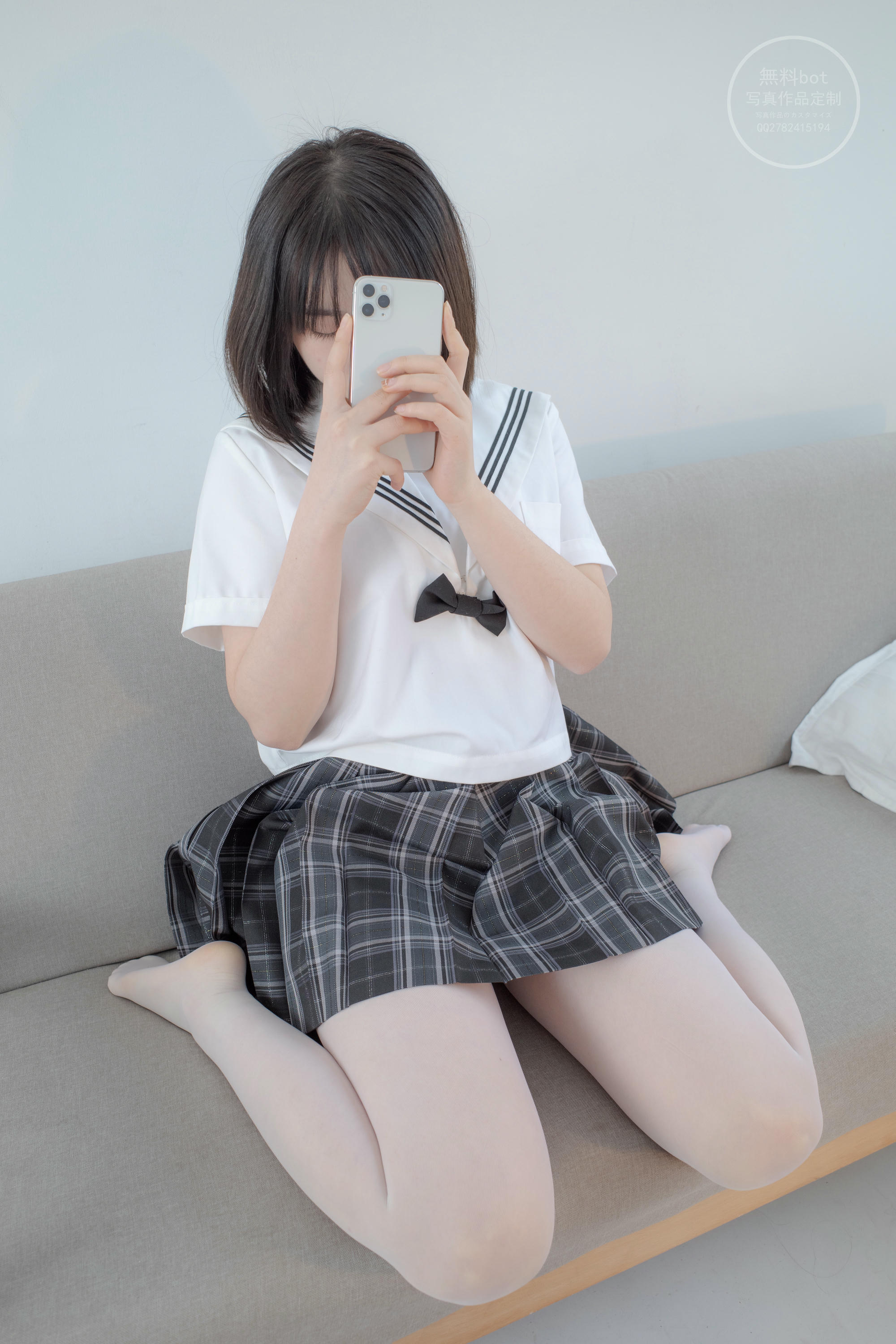森萝财团 有料 NO.028 匿名 美少女的白丝JK制服 [101P／1.17GB]_第3集