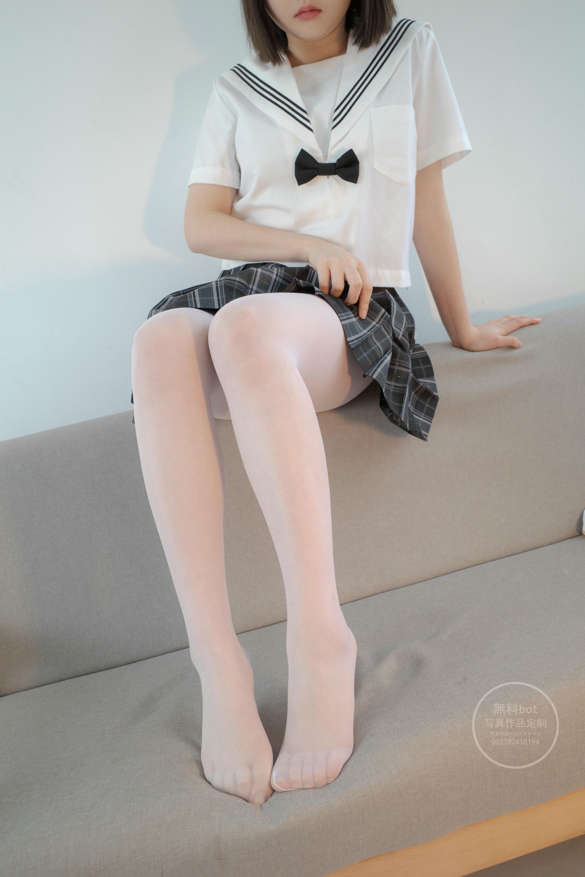 森萝财团 有料 NO.028 匿名 美少女的白丝JK制服 [101P／1.17GB]_第3集