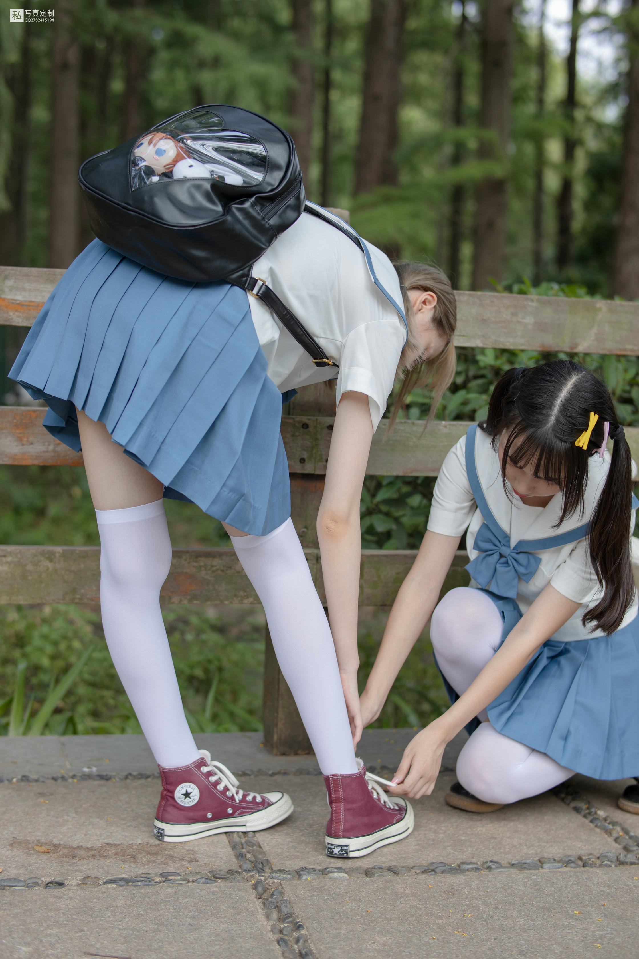 森萝财团 JKFUN-025 默陌&Aika 80D白丝过膝袜两女一ZOO [93P／1.61GB]_第3集