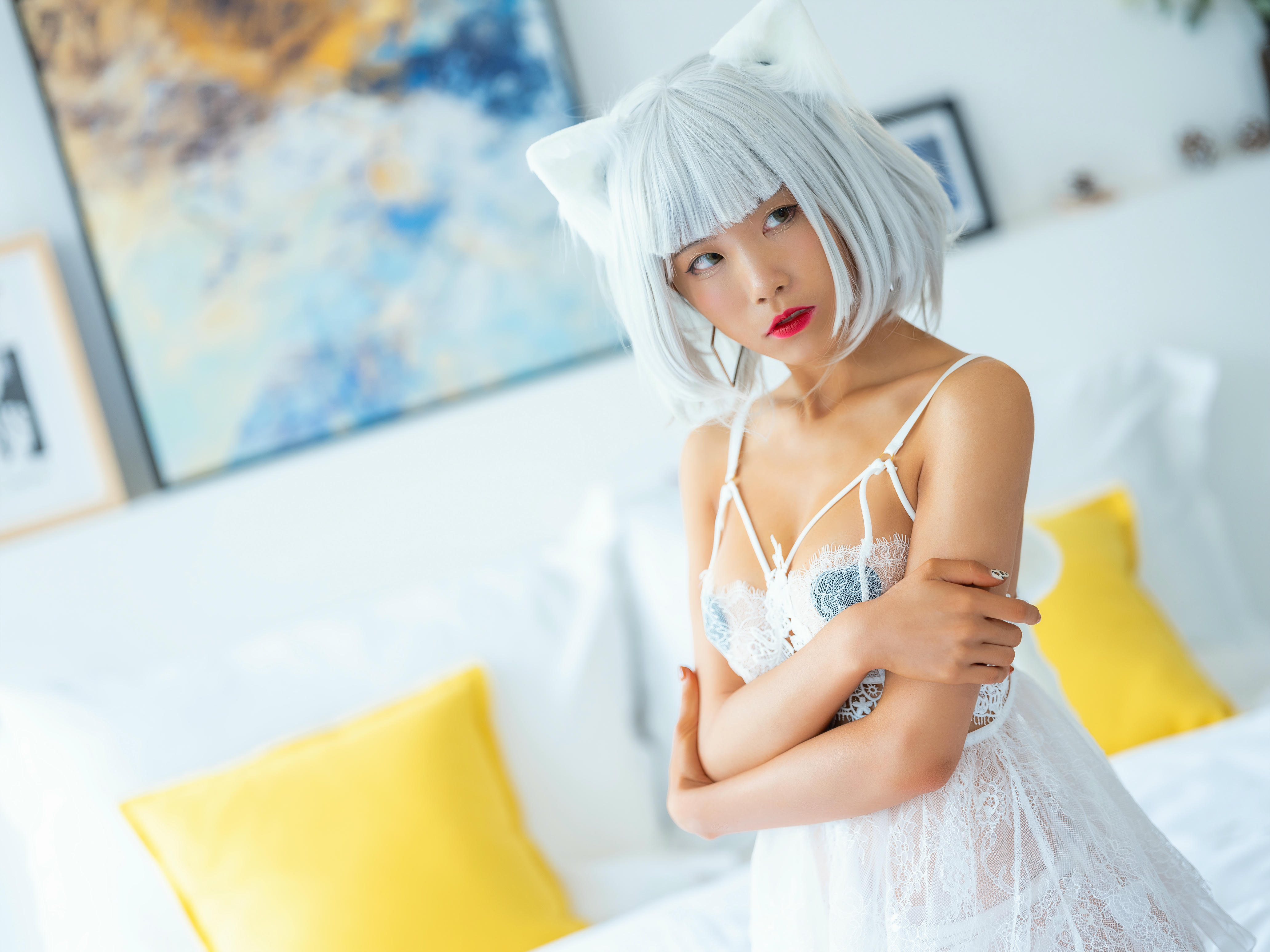 水淼Aqua NO.008 白猫 [52P-1.28G]_第1集