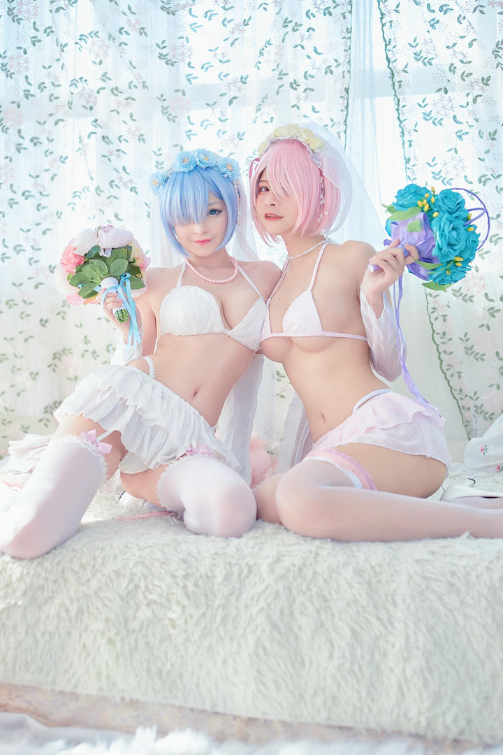 Azami NO.006 蕾姆婚纱 [40P-201MB]-Ram Azami x Rem Hidori Bride Lingerie_第1集