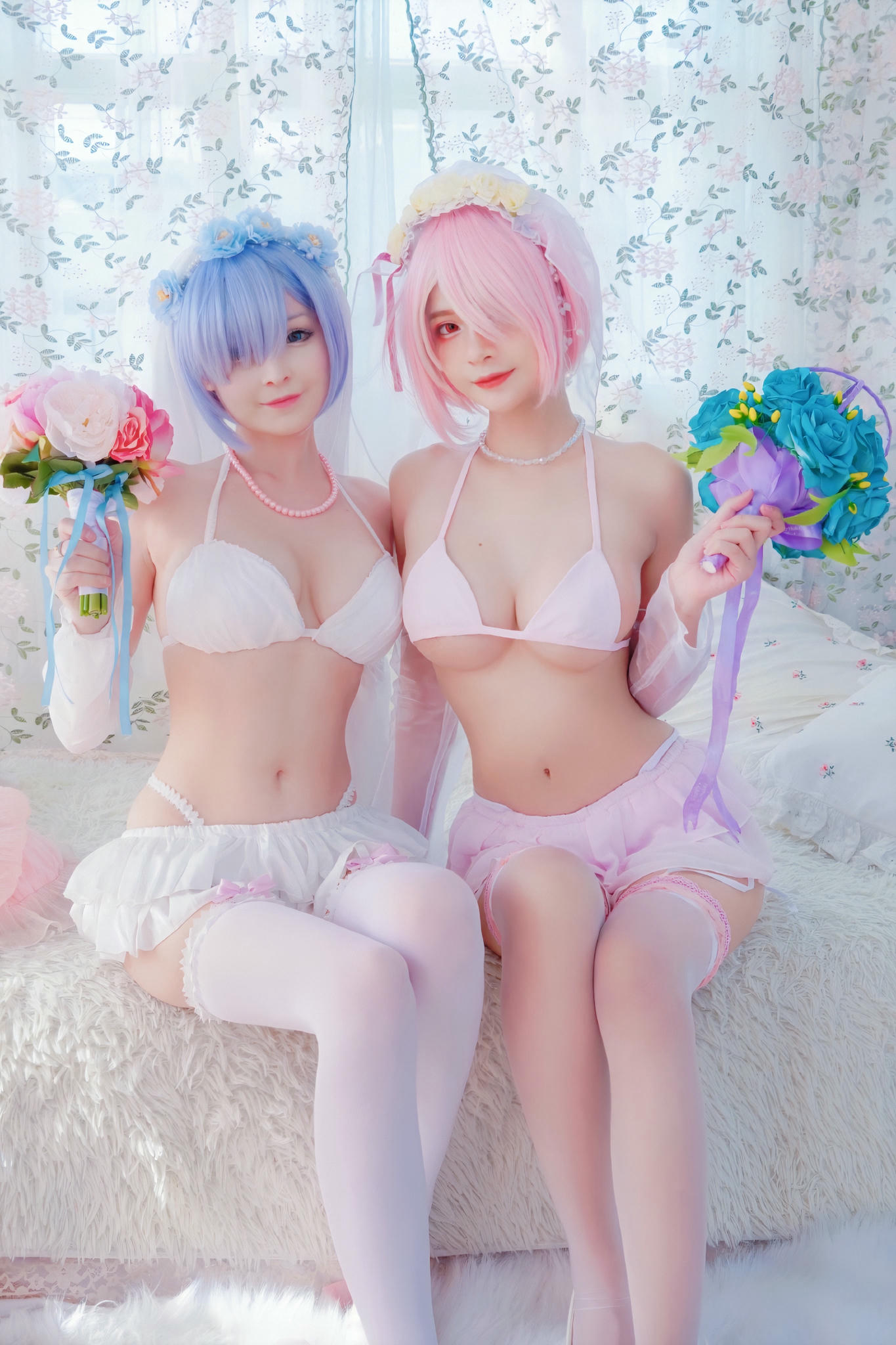 Azami NO.006 蕾姆婚纱 [40P-201MB]-Ram Azami x Rem Hidori Bride Lingerie_第1集