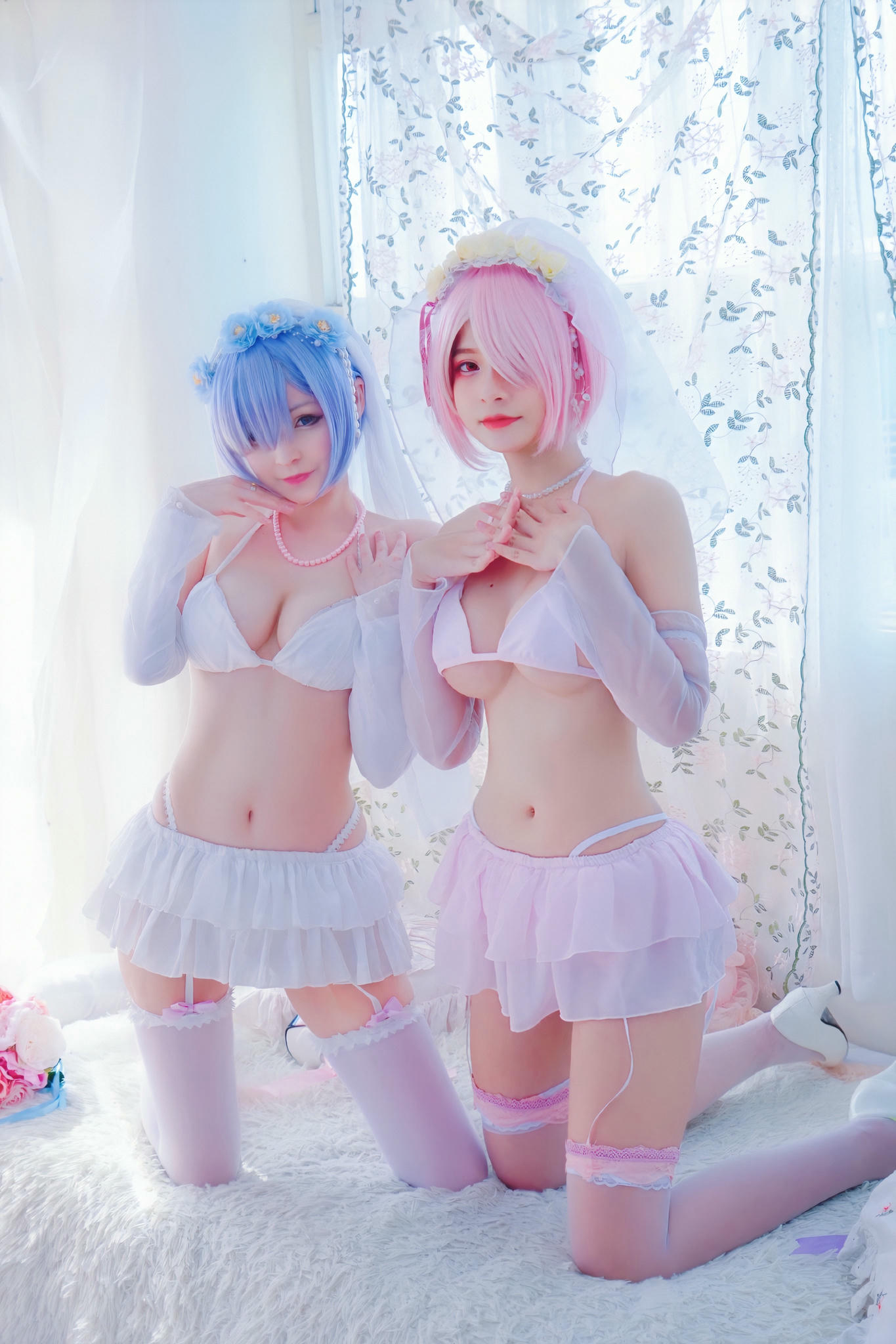 Azami NO.006 蕾姆婚纱 [40P-201MB]-Ram Azami x Rem Hidori Bride Lingerie_第1集