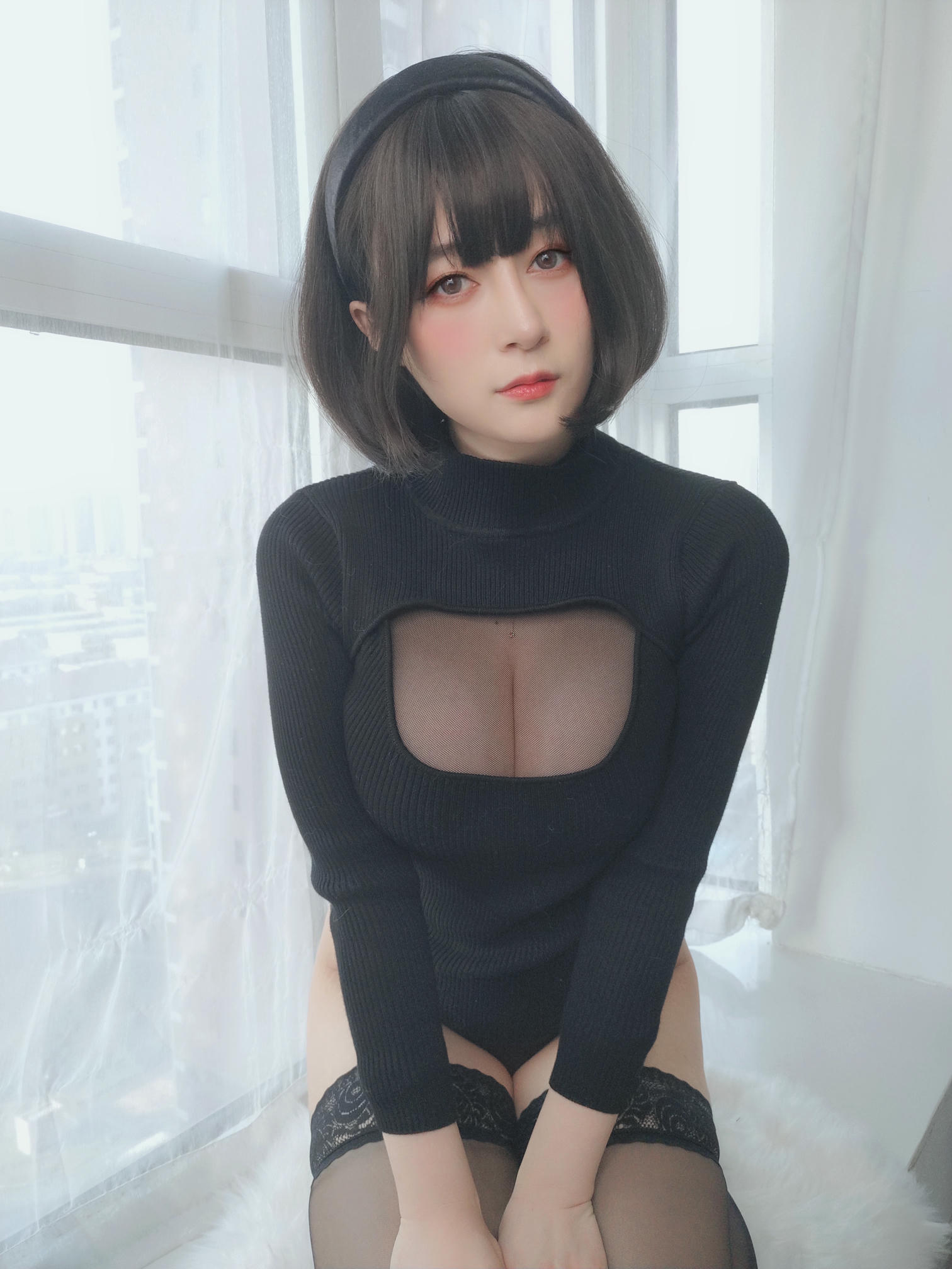 白银81 NO.095 2022年4月fantia合集 [380P11V-1.30GB]-【20220422】高叉黒連体衣_第1集