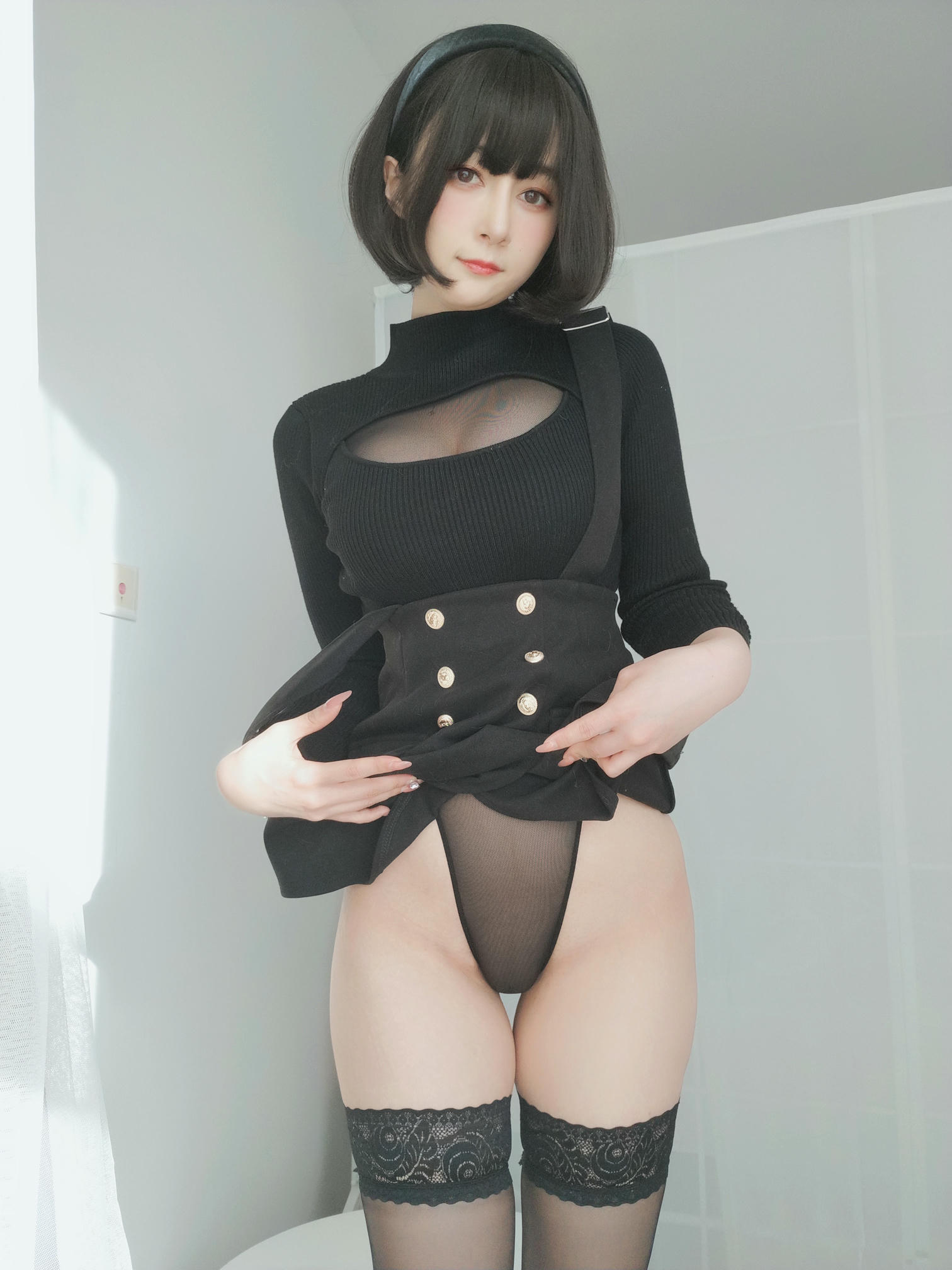 白银81 NO.119 2022年4月会员合集（24期）[386P+11V-1.29G]-2022-04-21 毛衣下的黑色透明连体衣 [28P2V-155MB]_第1集