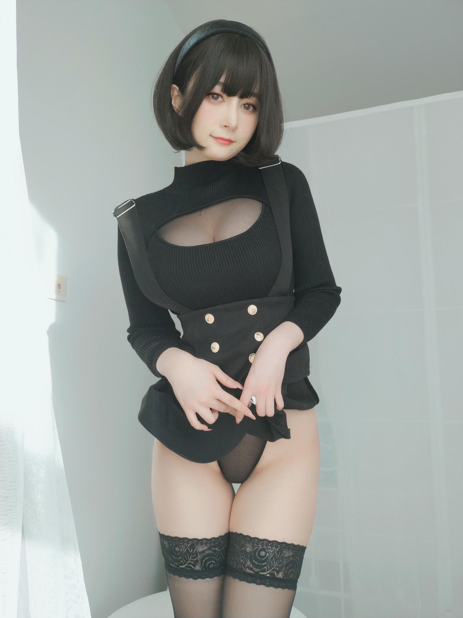白银81 NO.119 2022年4月会员合集（24期）[386P+11V-1.29G]-2022-04-21 毛衣下的黑色透明连体衣 [28P2V-155MB]_第2集