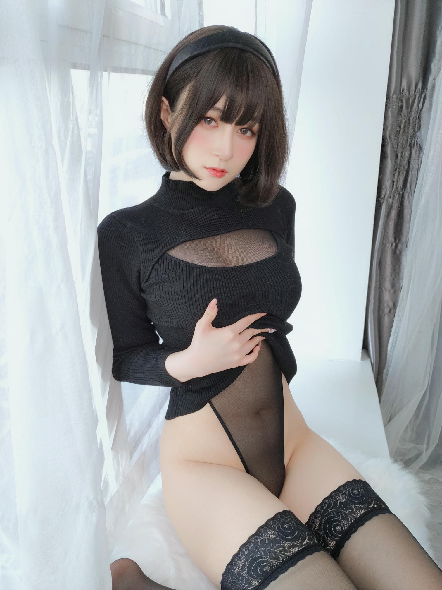 白银81 NO.119 2022年4月会员合集（24期）[386P+11V-1.29G]-2022-04-24 毛衣下的黑色透明连体衣 [15P-42.7MB]_第1集