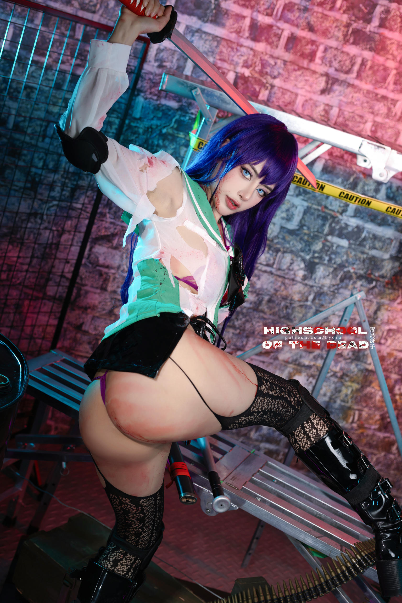 日本coser-Byoru NO.190 Saeko Busujima HD [47P+9V／1.38GB]_第2集