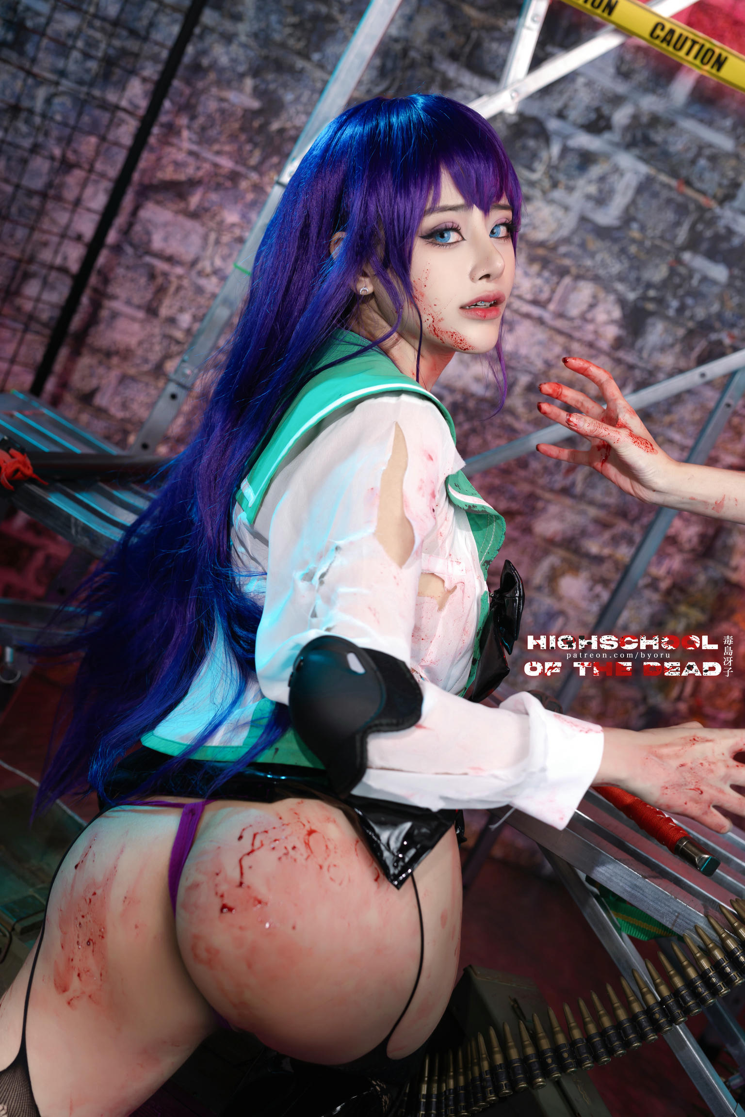 日本coser-Byoru NO.190 Saeko Busujima HD [47P+9V／1.38GB]_第2集