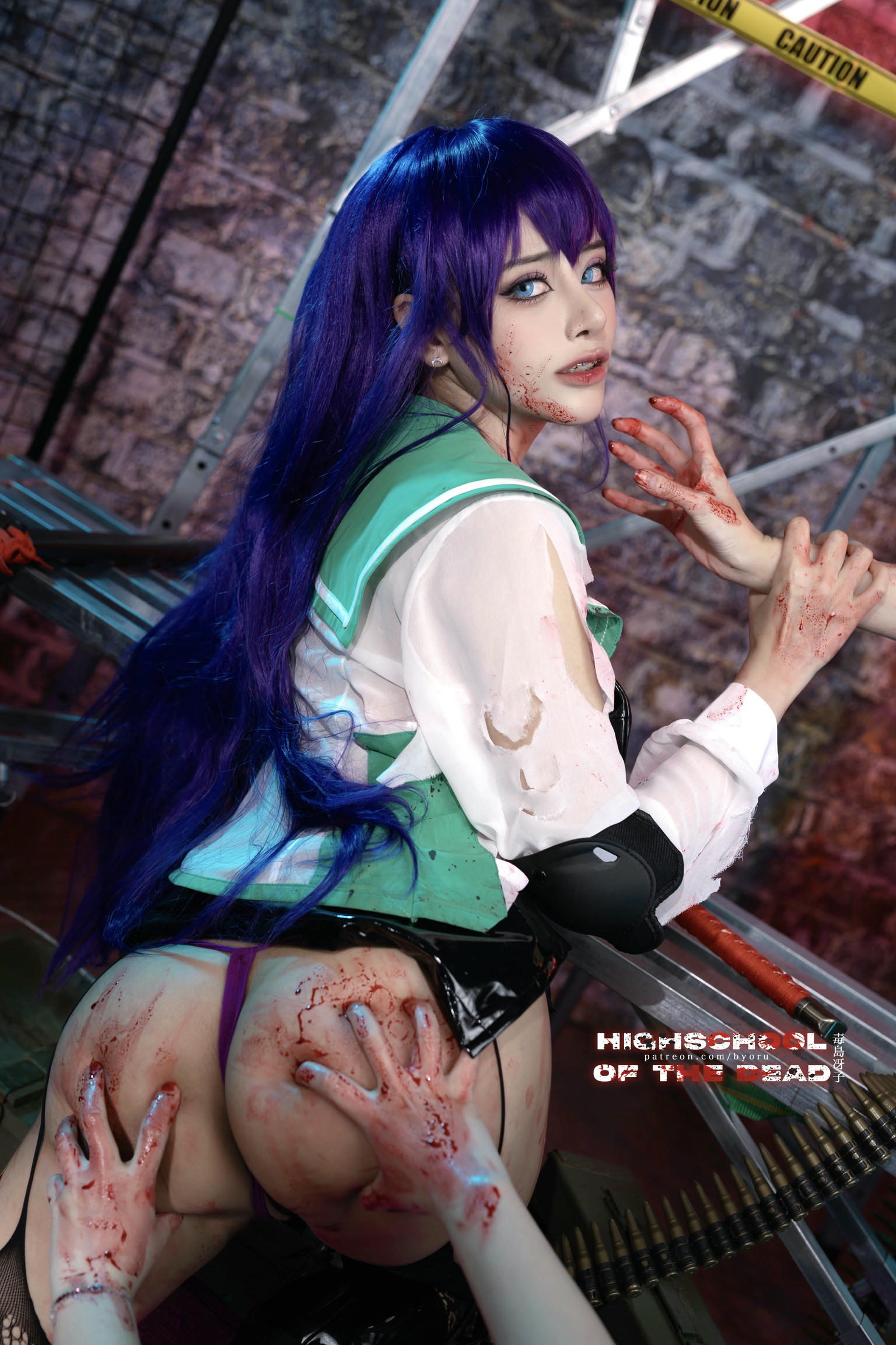 日本coser-Byoru NO.190 Saeko Busujima HD [47P+9V／1.38GB]_第2集
