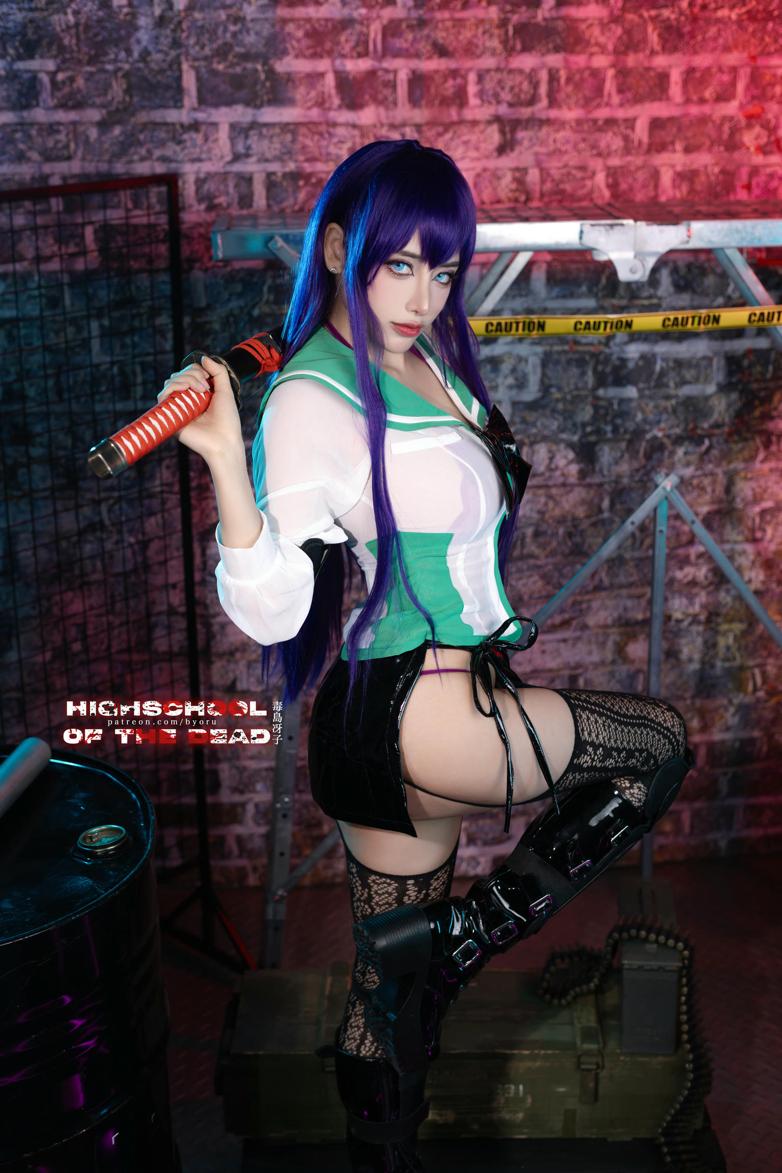 日本coser-Byoru NO.190 Saeko Busujima HD [47P+9V／1.38GB]_第1集