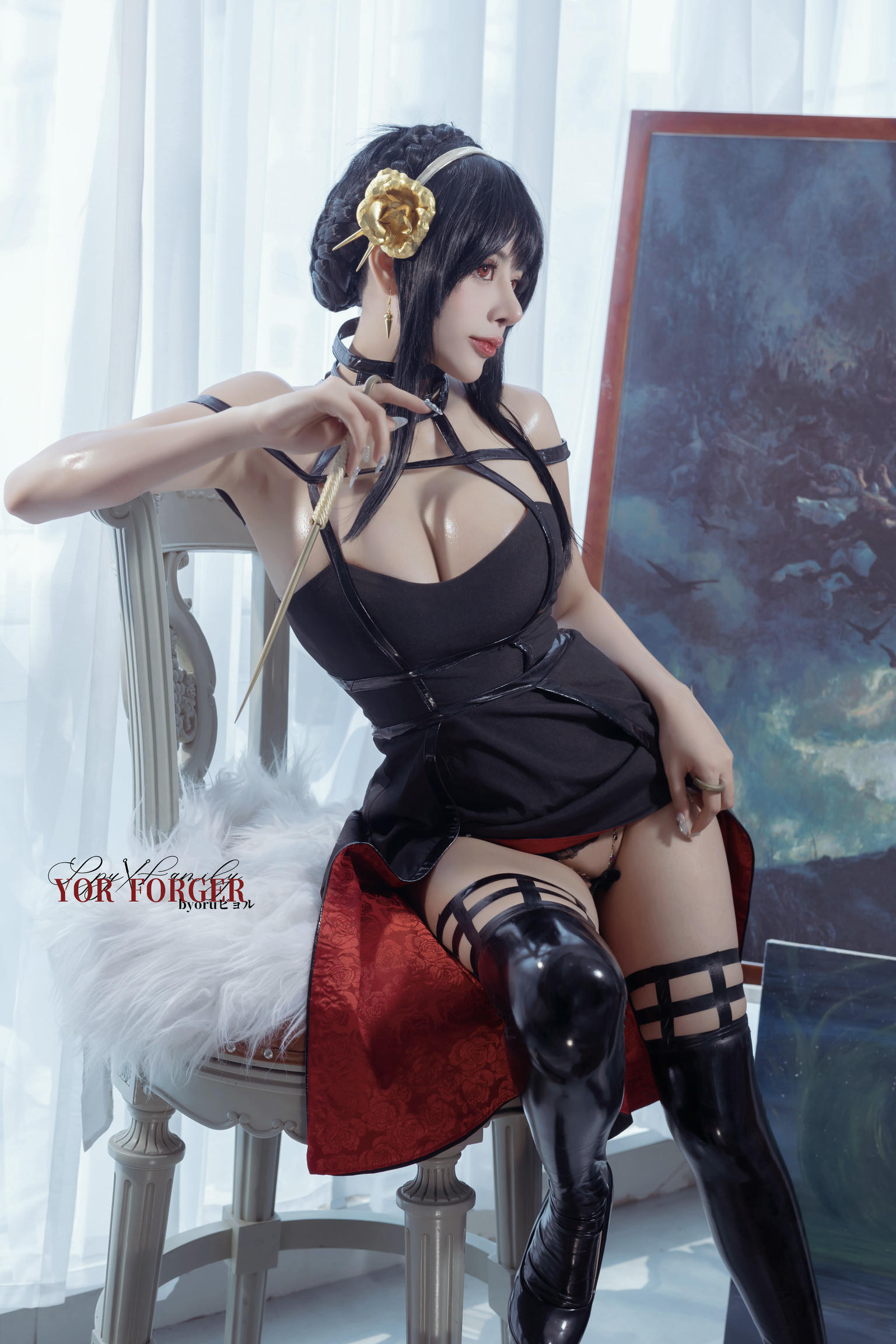 日本coser-Byoru NO.199 Yor Forger Set[48P-8V-581.3M]_第1集