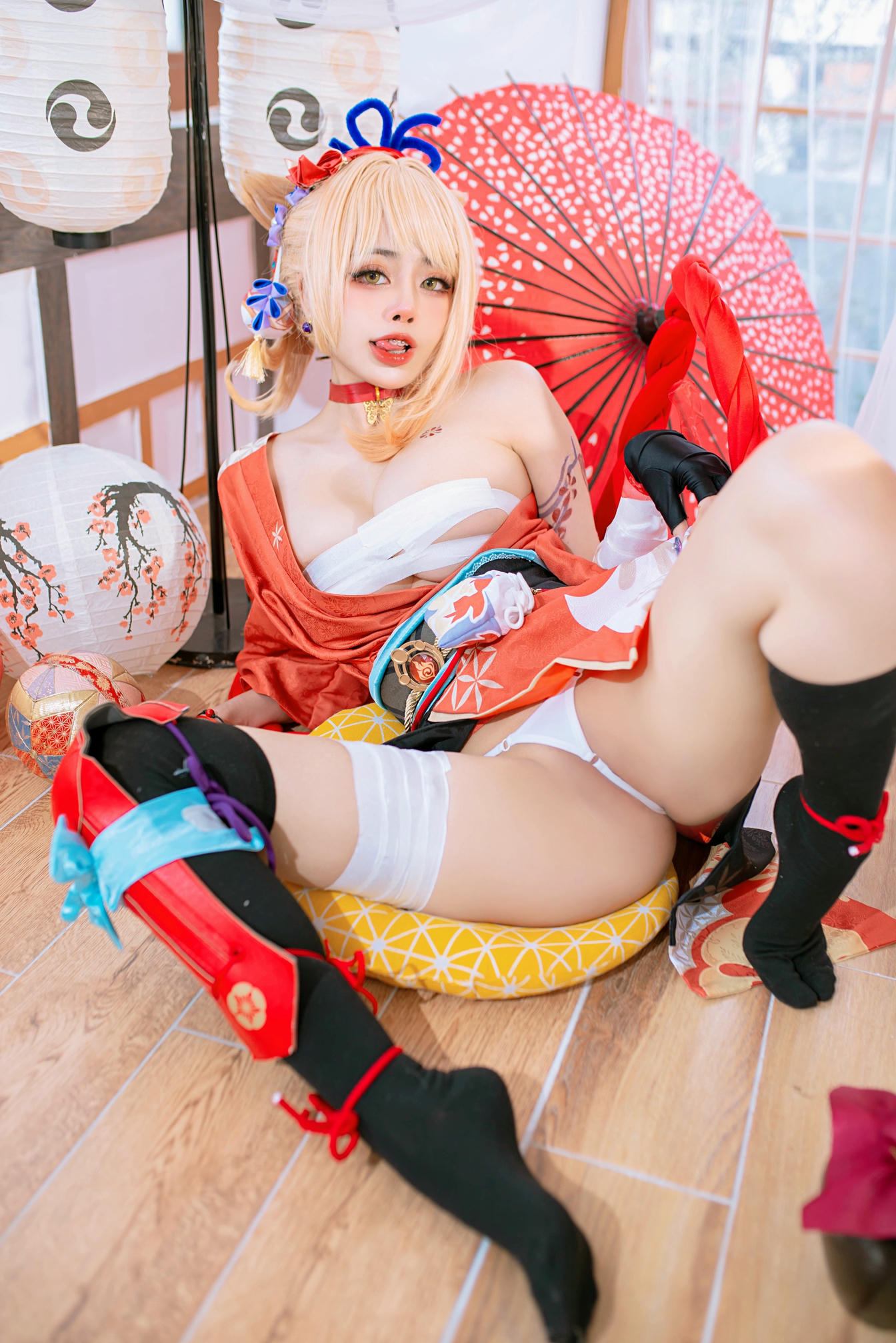 日本coser-Byoru NO.214 Yoimiya Genshin Impact[58P-2V-365.6M]_第1集