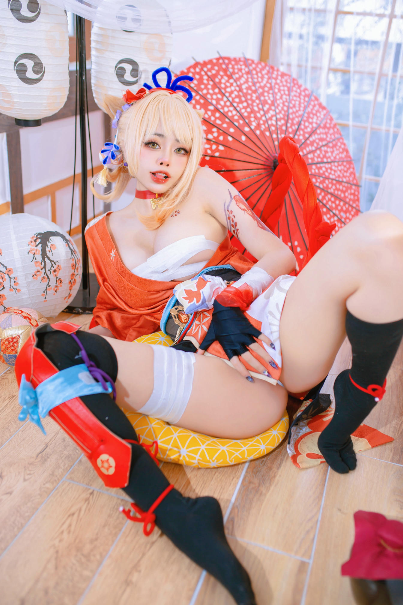 日本coser-Byoru NO.214 Yoimiya Genshin Impact[58P-2V-365.6M]_第1集
