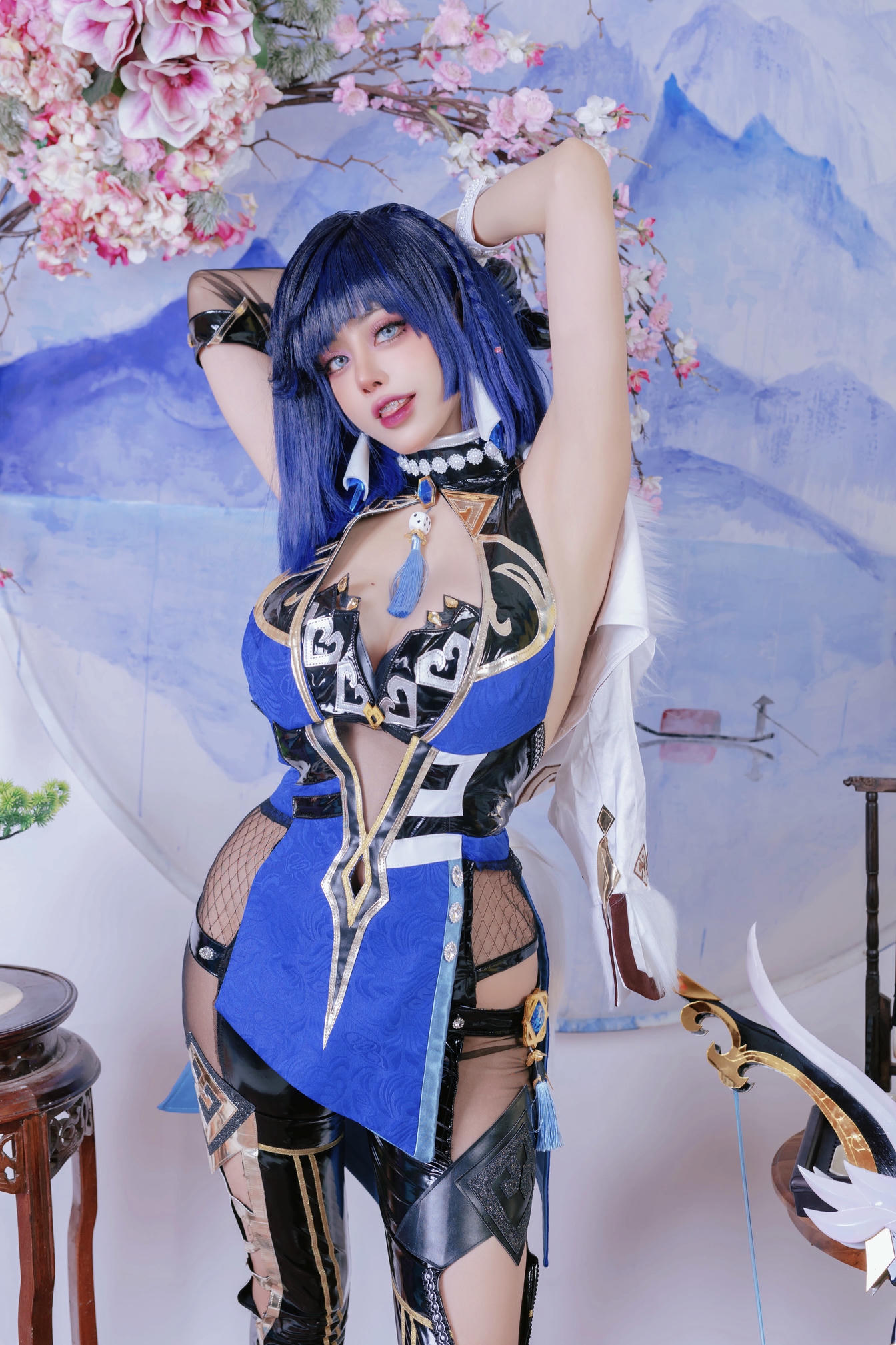 日本coser-Byoru NO.221 Yelan Genshin Impact [80P9V 681MB]_第1集