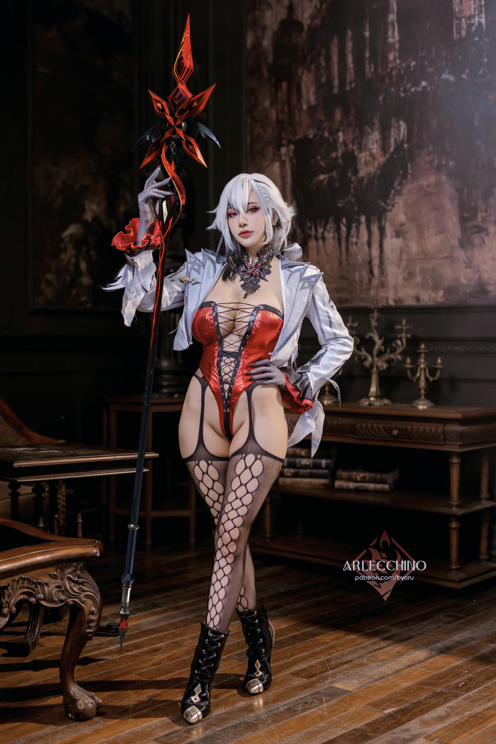 日本coser-Byoru NO.238 原神 仆人 阿蕾奇诺 两套 [94P22V  2.63G]-原神 - 「仆人」阿蕾奇诺 二_第1集