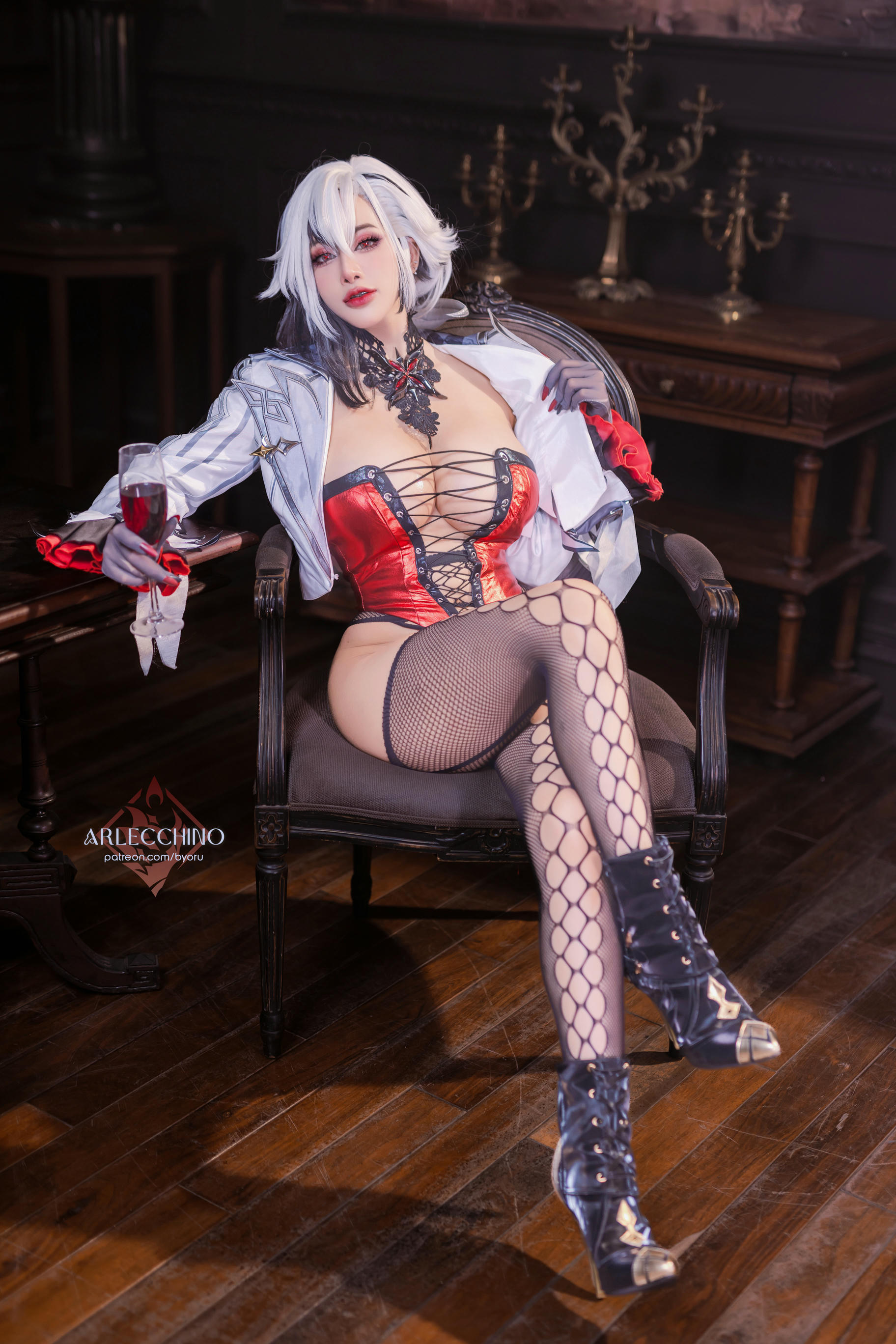 日本coser-Byoru NO.238 原神 仆人 阿蕾奇诺 两套 [94P22V  2.63G]-原神 - 「仆人」阿蕾奇诺 二_第1集