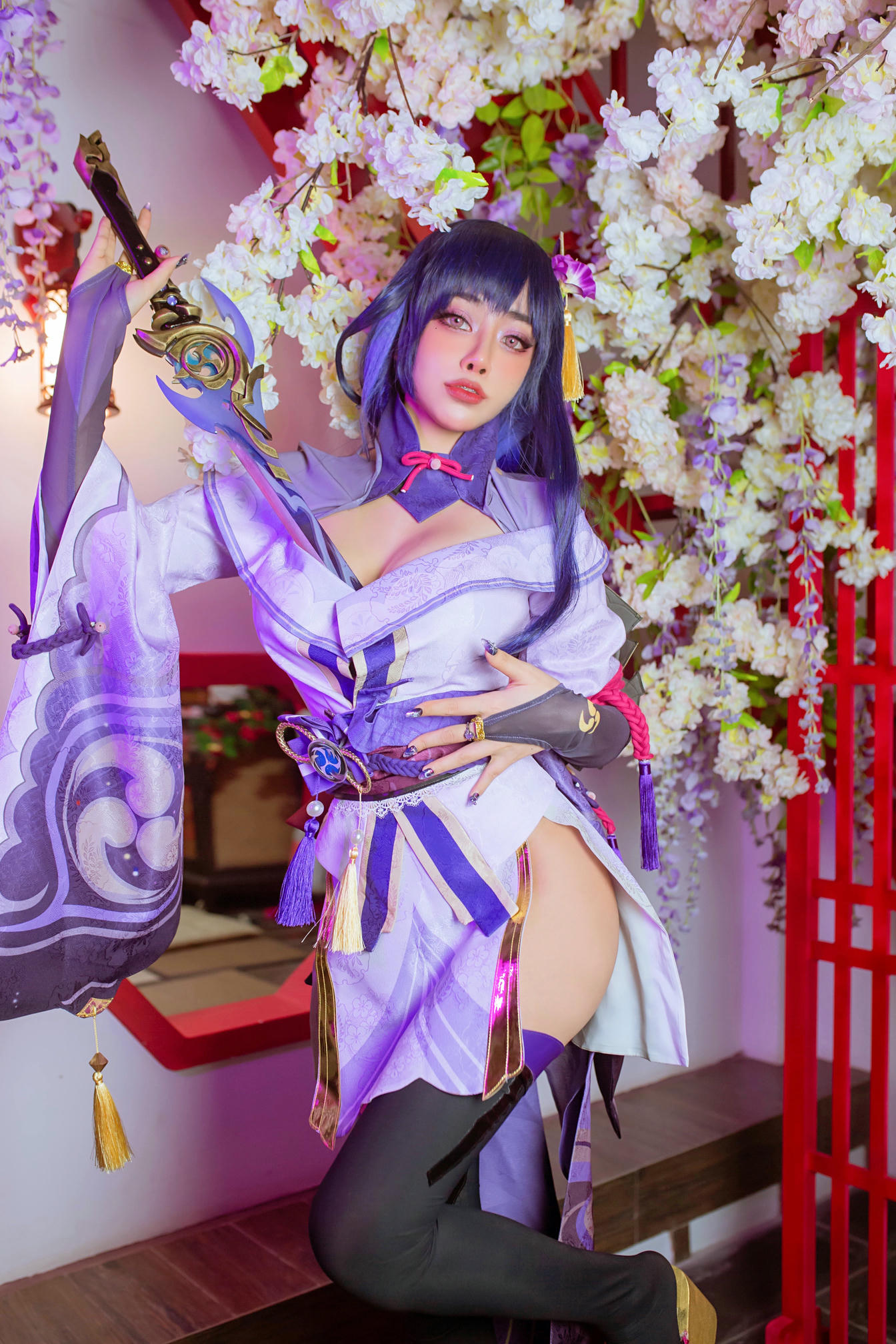 日本coser-Byoru NO.027 Raiden Shogun [49P 146MB]-Raiden HD_第1集