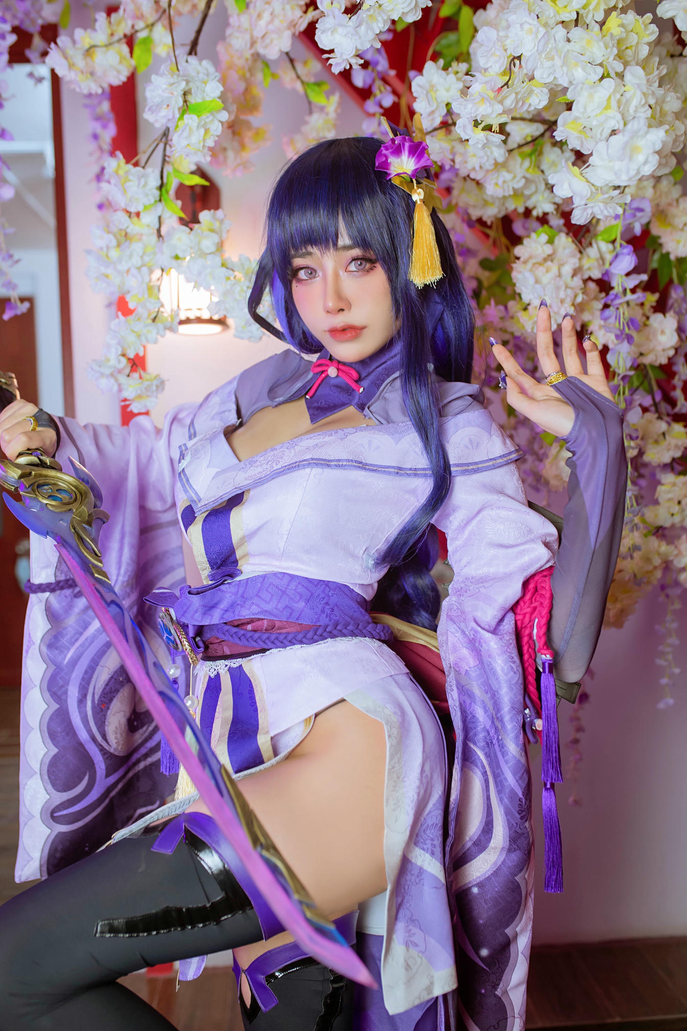 日本coser-Byoru NO.027 Raiden Shogun [49P 146MB]-Raiden HD_第1集