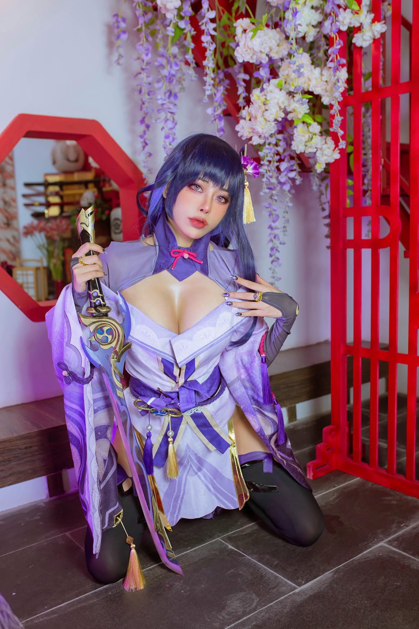 日本coser-Byoru NO.027 Raiden Shogun [49P 146MB]-Raiden HD_第1集