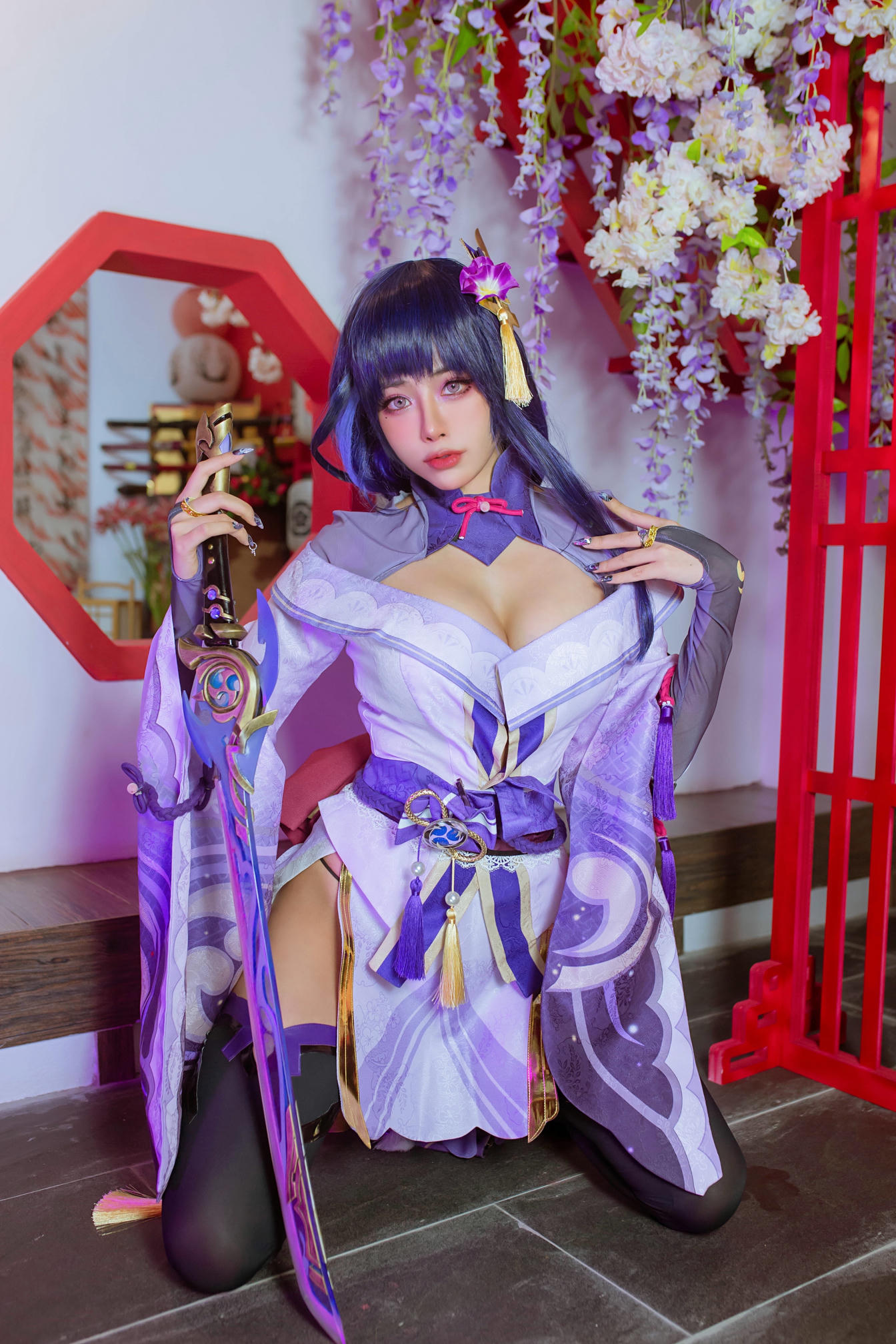 日本coser-Byoru NO.027 Raiden Shogun [49P 146MB]-Raiden HD_第1集