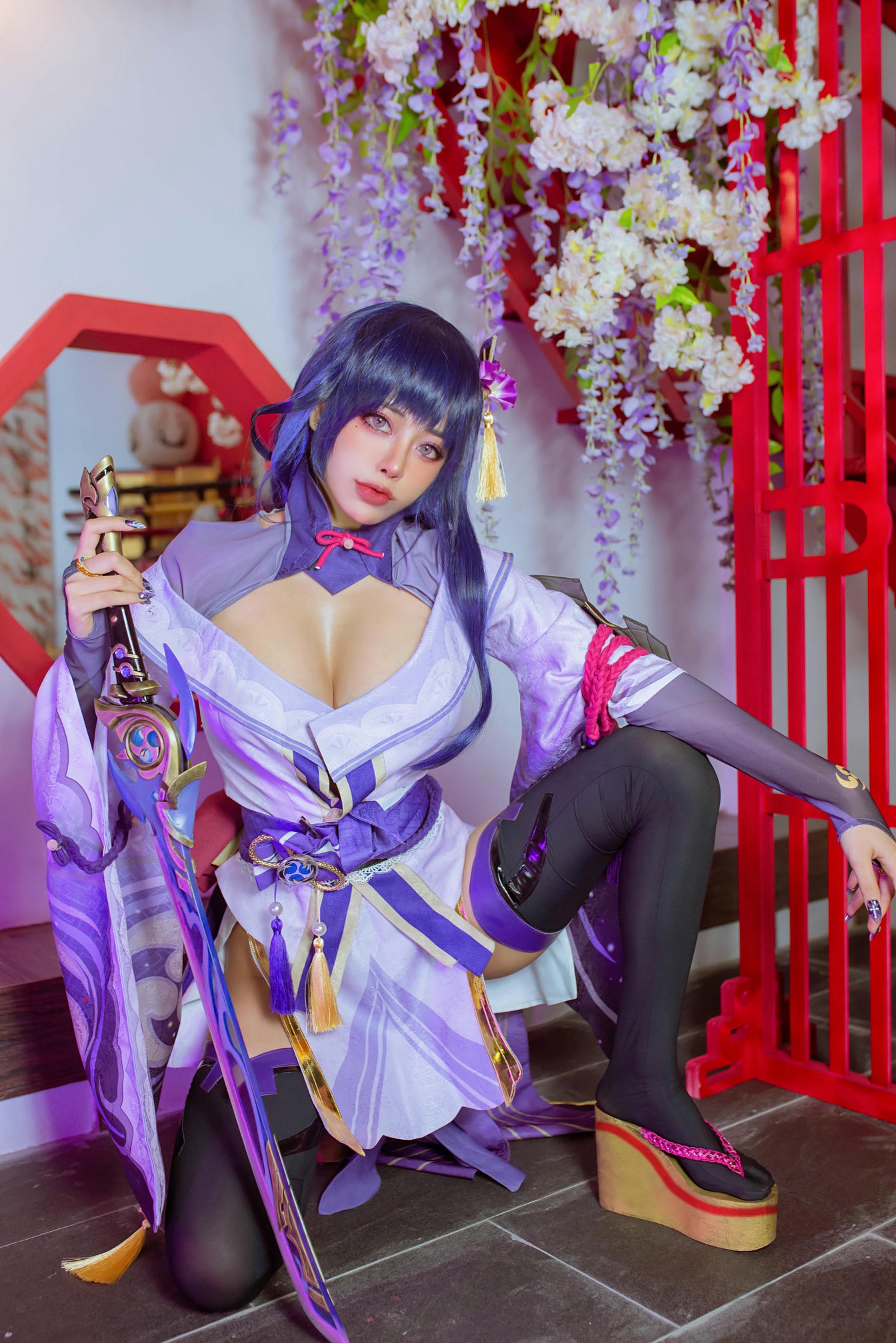 日本coser-Byoru NO.027 Raiden Shogun [49P 146MB]-Raiden HD_第1集
