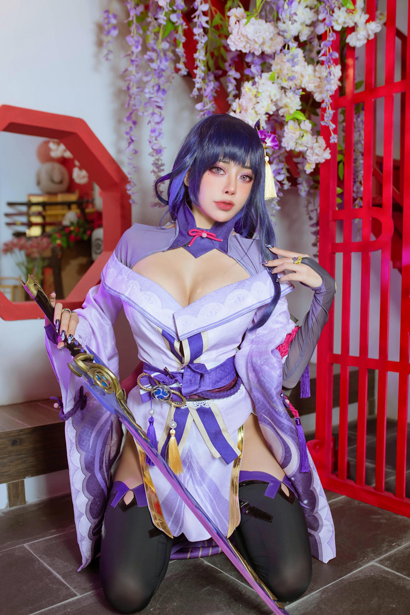 日本coser-Byoru NO.027 Raiden Shogun [49P 146MB]-Raiden HD_第1集