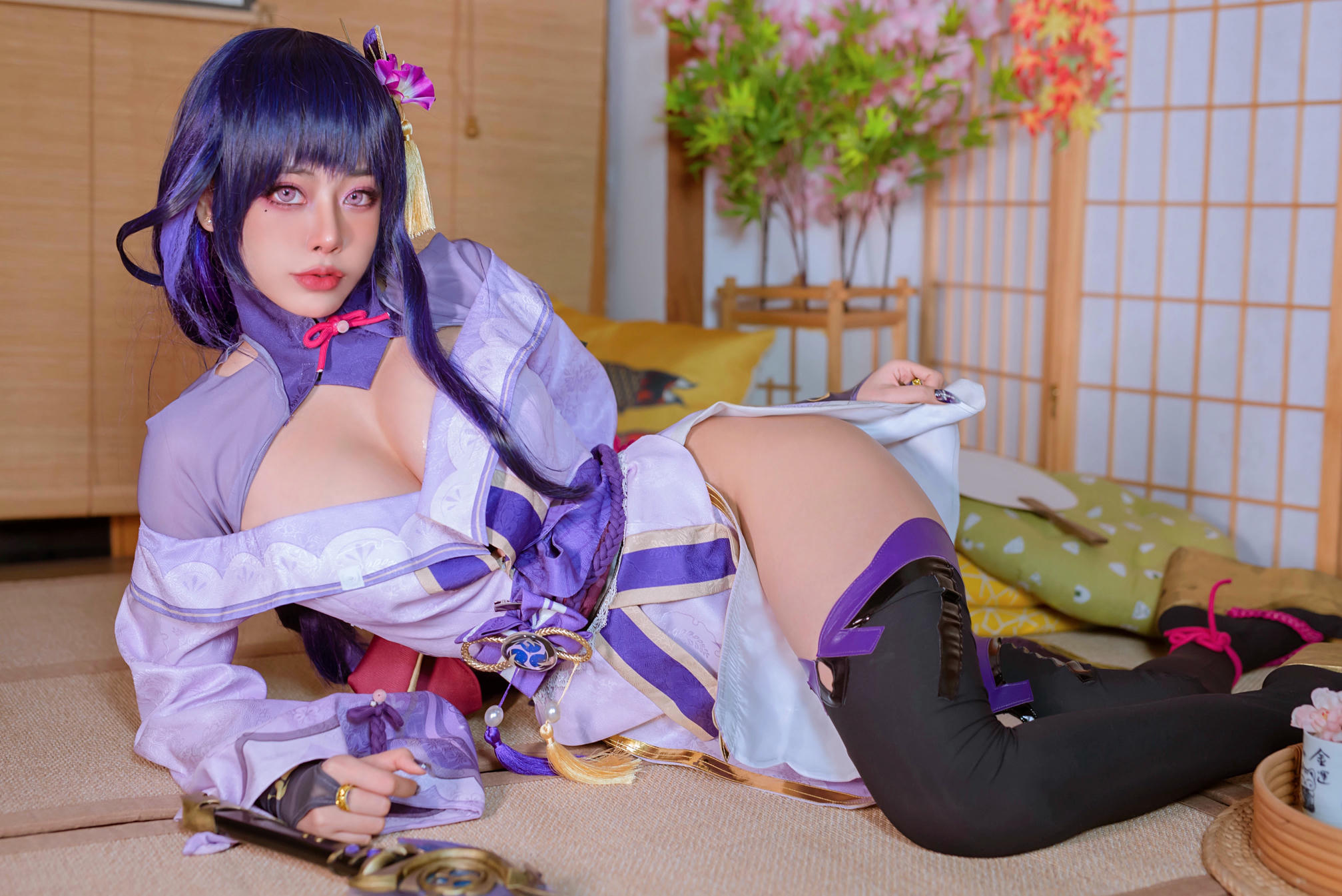 日本coser-Byoru NO.027 Raiden Shogun [49P 146MB]-Raiden HD_第2集