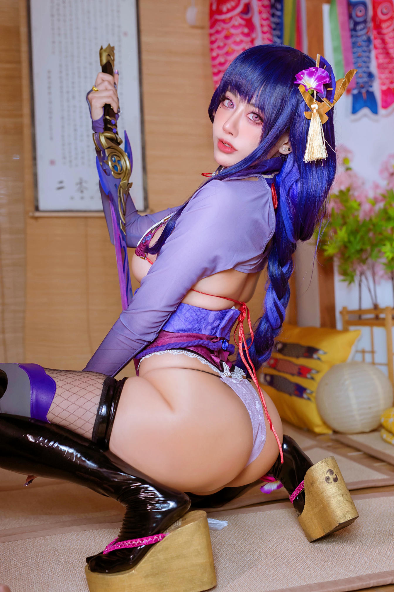 日本coser-Byoru NO.034 Raiden Shogun [72P4V-1.36GB]_第2集
