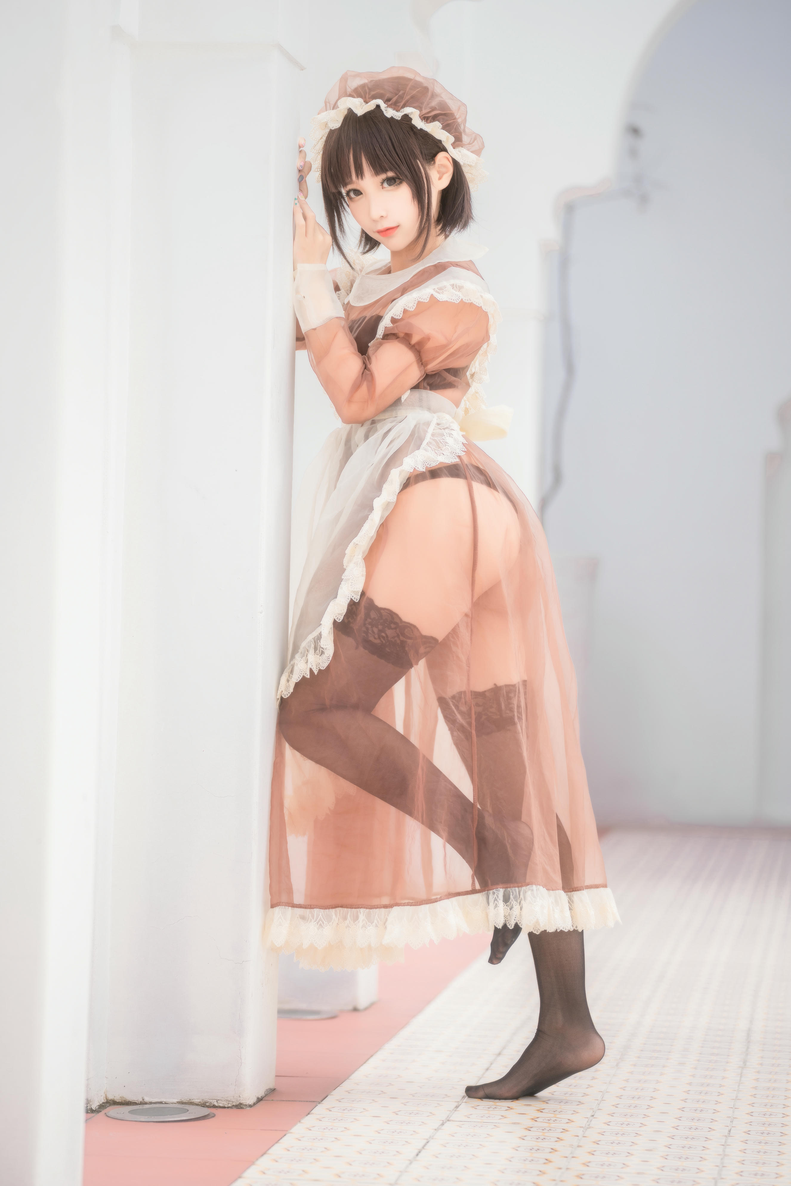 蠢沫沫 NO.174 沫沫真爱版 纱-室外女仆 [40P-560MB]_第1集