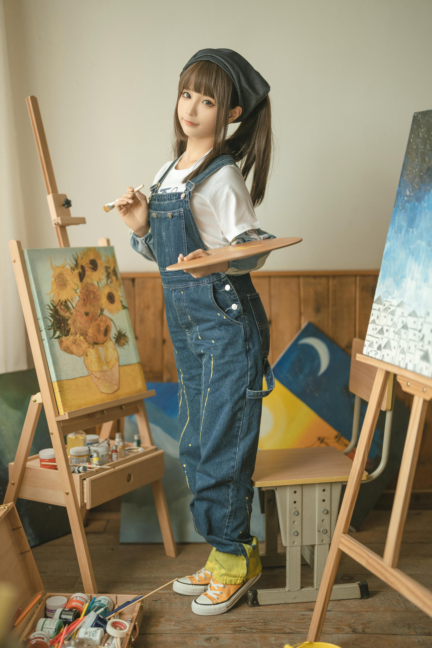 蠢沫沫 NO.182 画室背带裤 绅士版 [110P 1.08GB]_第3集