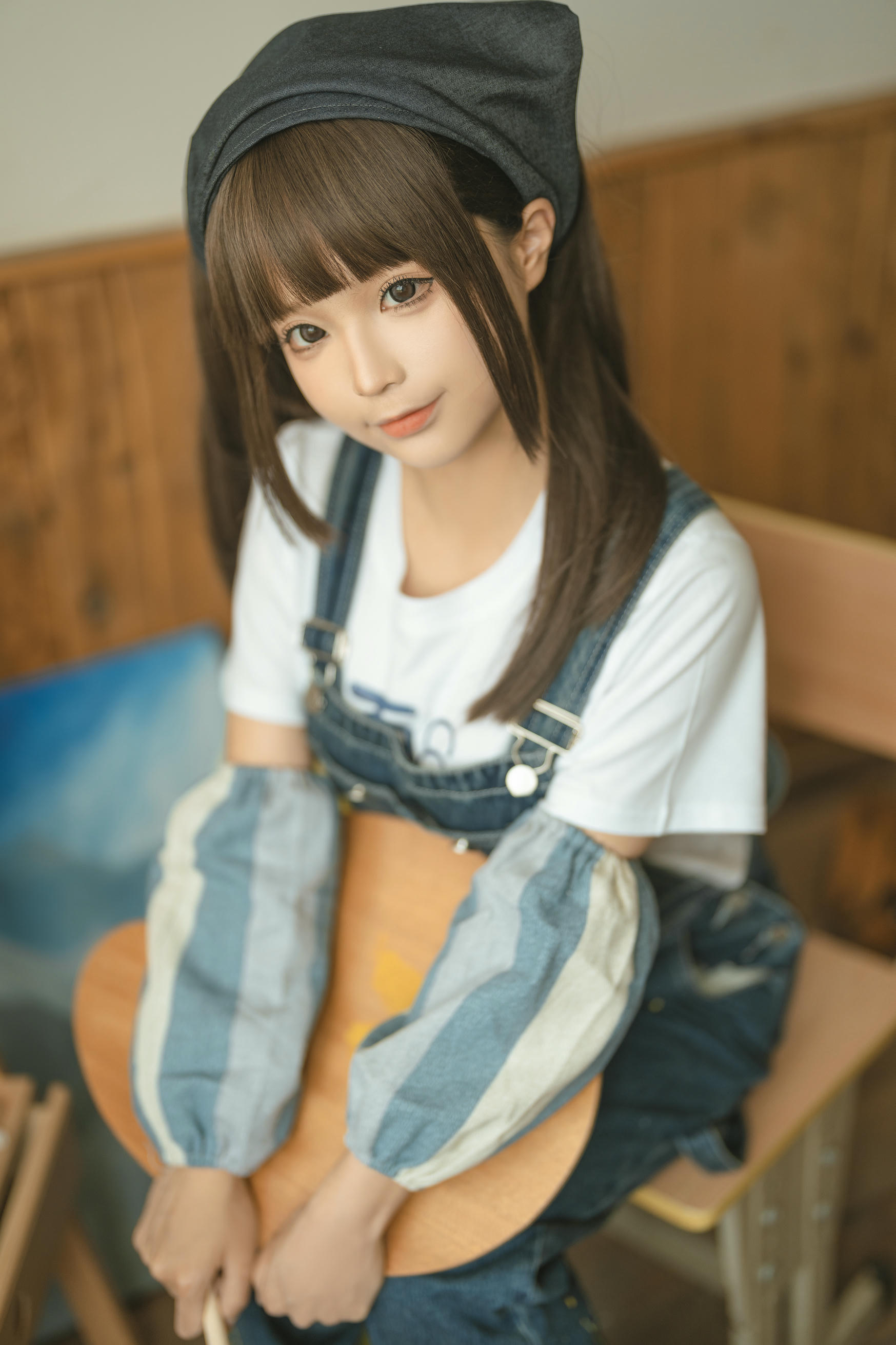 蠢沫沫 NO.182 画室背带裤 绅士版 [110P 1.08GB]_第3集
