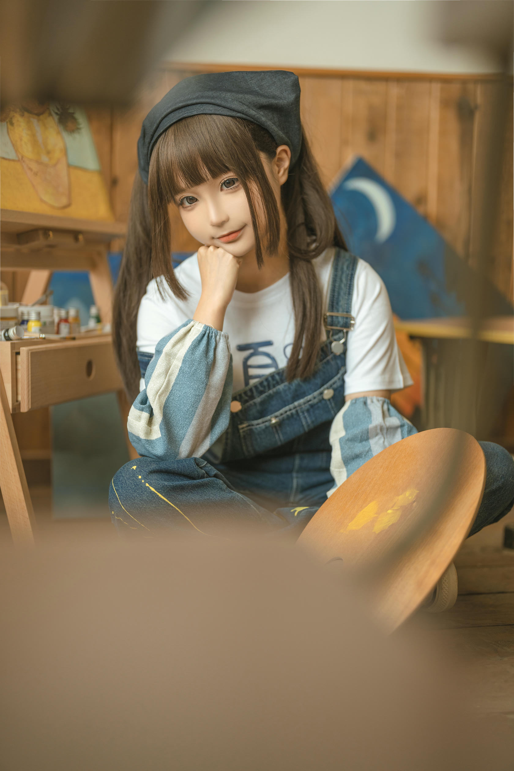 蠢沫沫 NO.182 画室背带裤 绅士版 [110P 1.08GB]_第3集