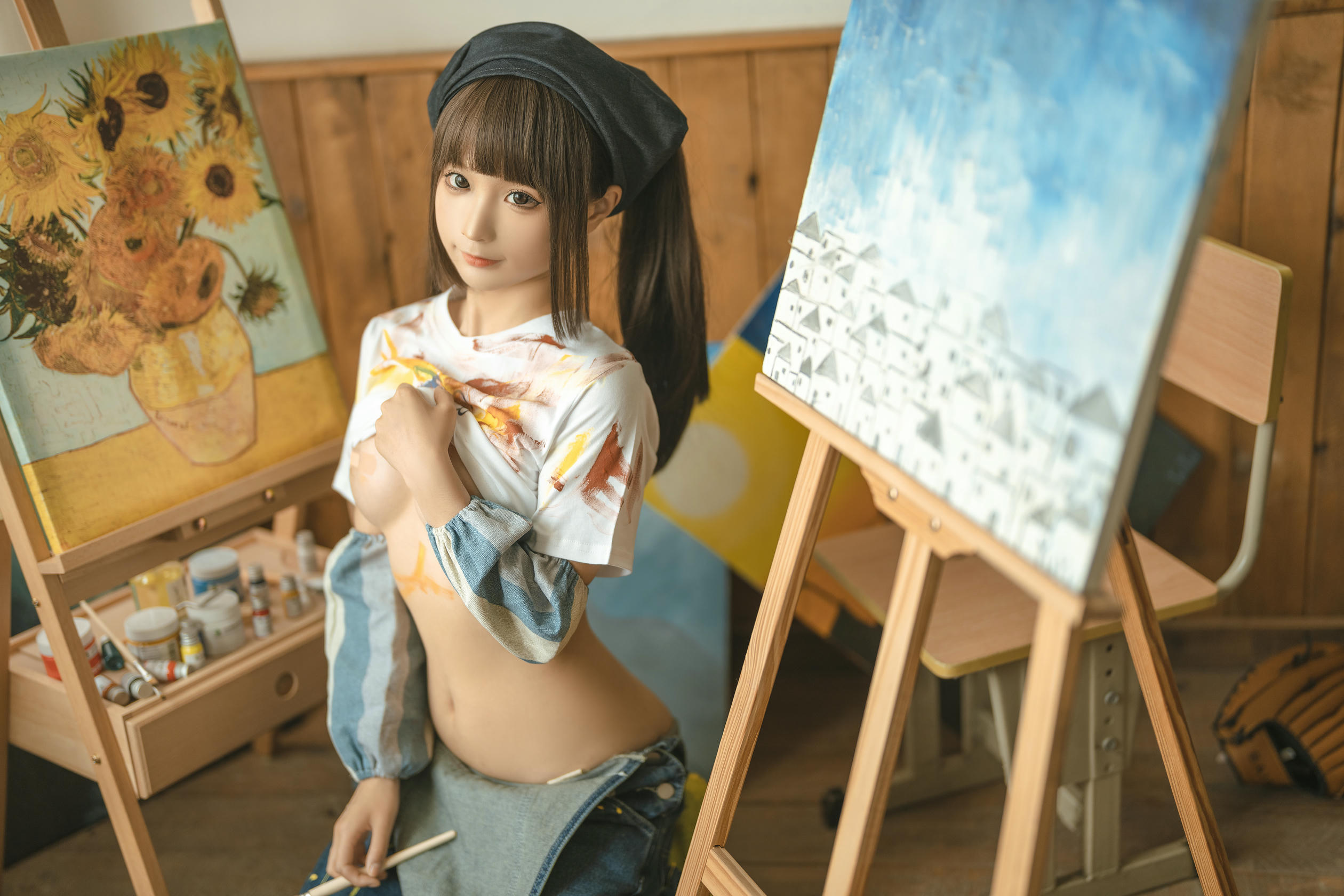 蠢沫沫 NO.182 画室背带裤 绅士版 [110P 1.08GB]_第4集