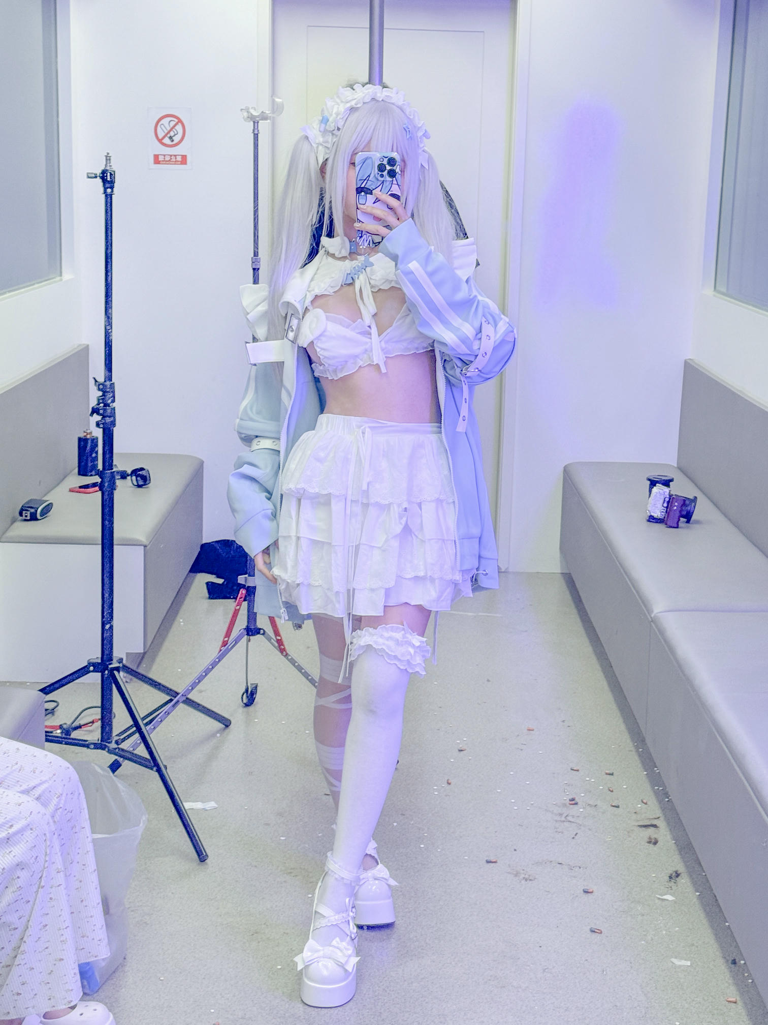 蠢沫沫 NO.325 水色 [244P2V-1.97GB]-水色-花絮_第3集