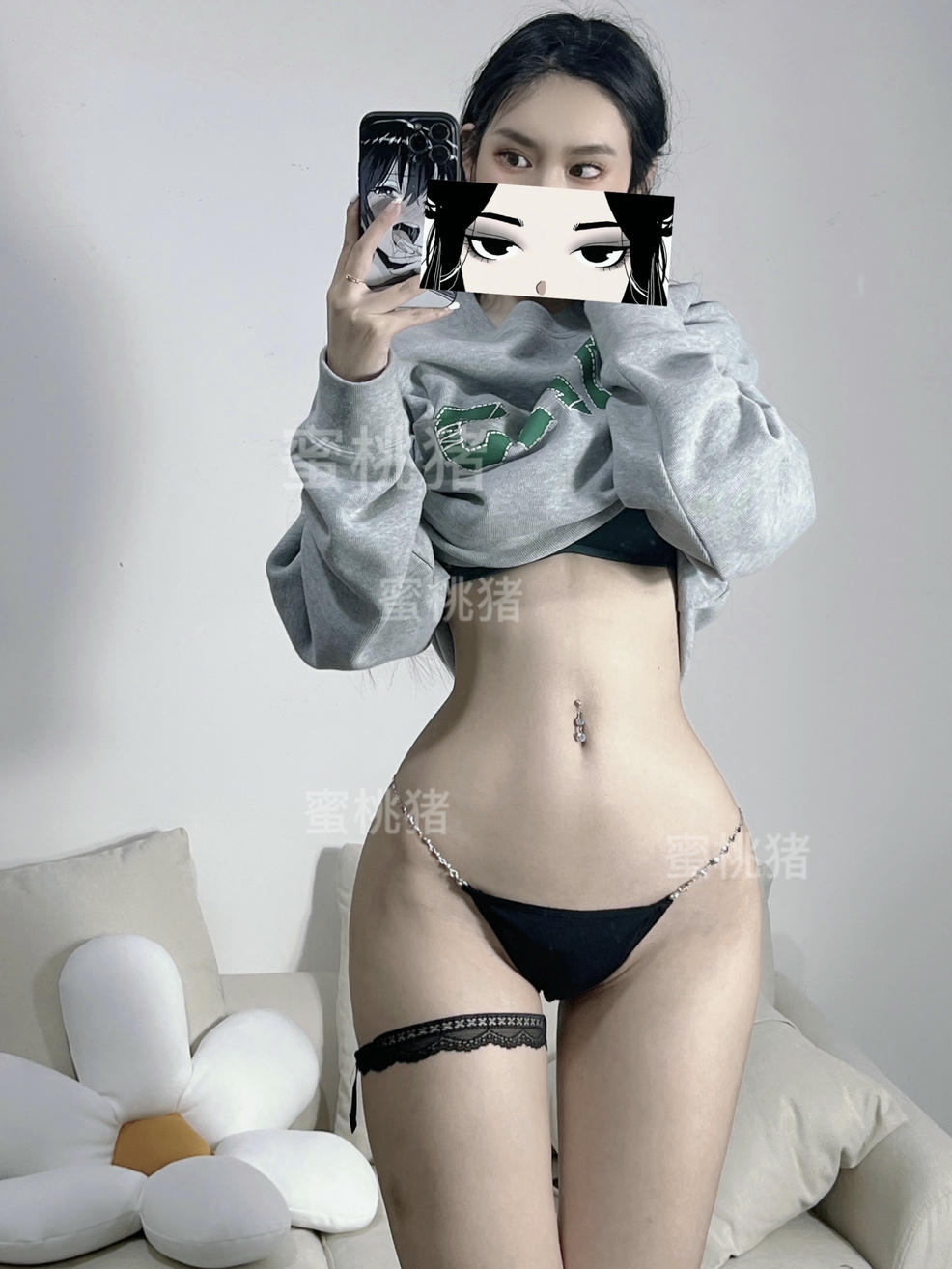 粉色的猪陈佩奇微密圈-100 欧美辣妹性感纯色链条T裤性感修身内裤女金属纯棉丁字裤_第1集