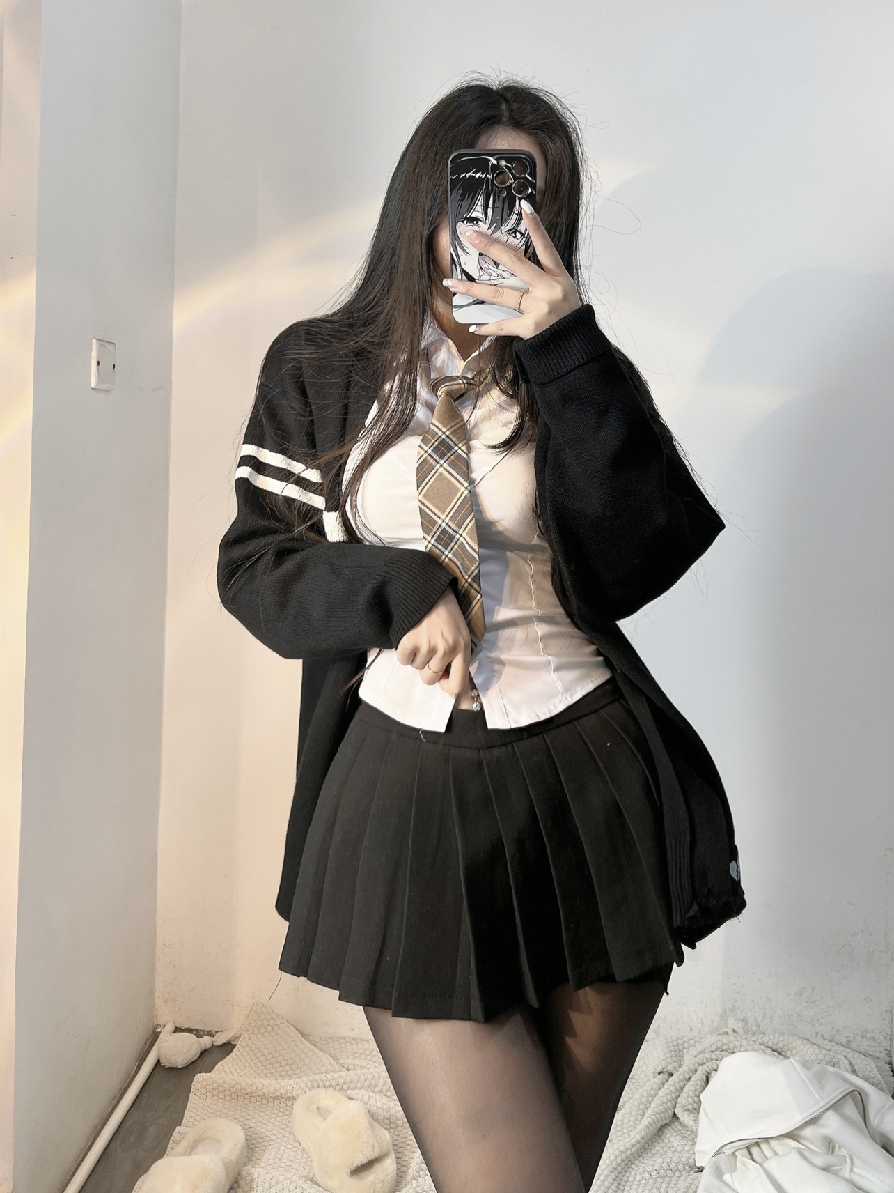 粉色的猪陈佩奇微密圈-107 学院风英伦风vibe风针织开衫毛衣女2021年春秋温柔气质宽松外套潮_第1集