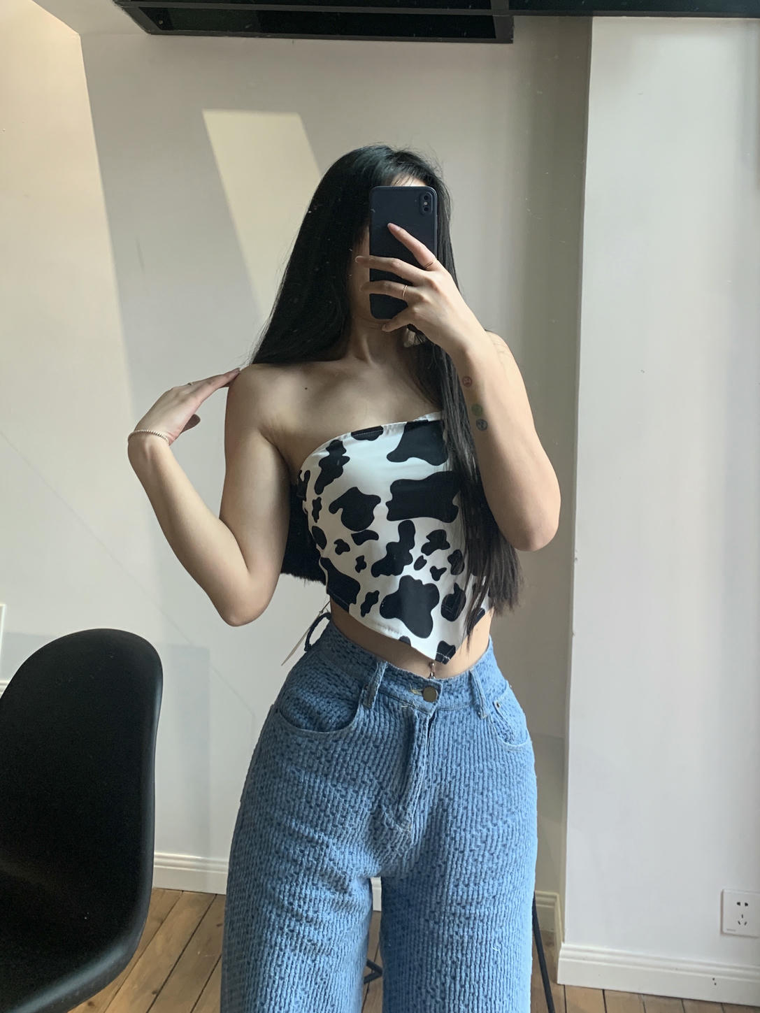 粉色的猪陈佩奇微密圈-011 性感奶牛纹抹胸背心女夏季2021新款露肩裹胸内衣外穿内搭打底上衣_第1集