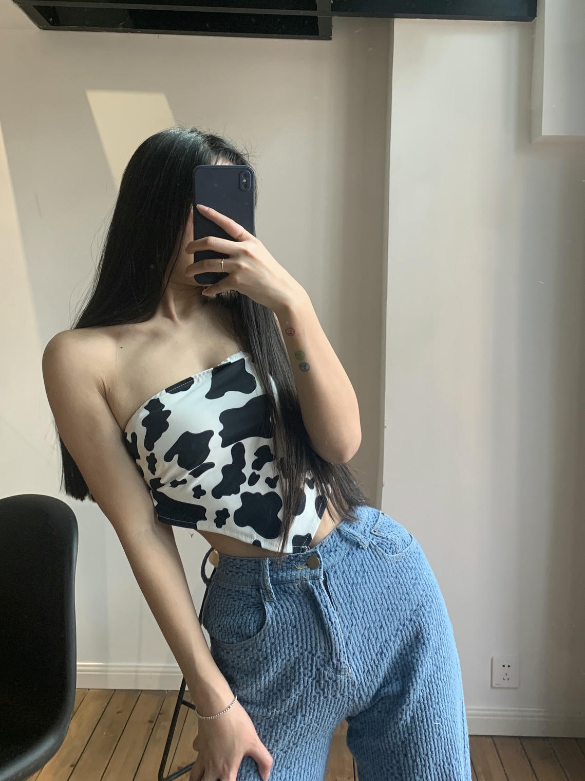 粉色的猪陈佩奇微密圈-011 性感奶牛纹抹胸背心女夏季2021新款露肩裹胸内衣外穿内搭打底上衣_第1集