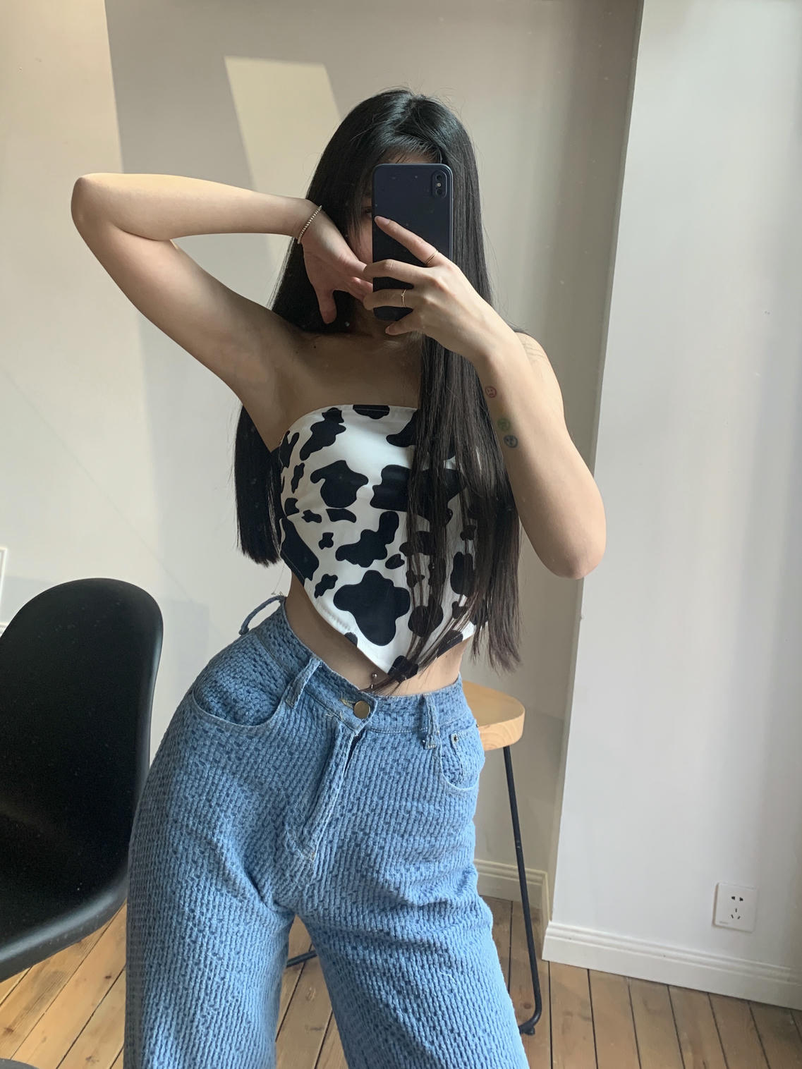 粉色的猪陈佩奇微密圈-011 性感奶牛纹抹胸背心女夏季2021新款露肩裹胸内衣外穿内搭打底上衣_第1集