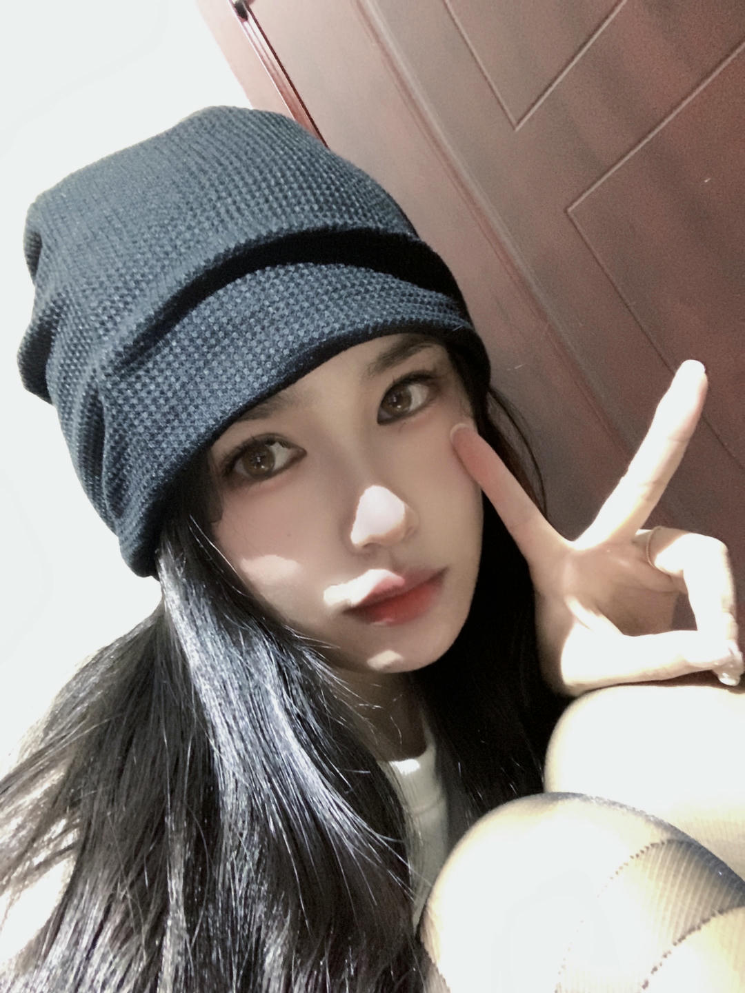 粉色的猪陈佩奇微密圈-111 显脸小ins帽子女潮百搭针织堆堆帽春秋冬季毛线帽冷帽包头月子帽_第1集
