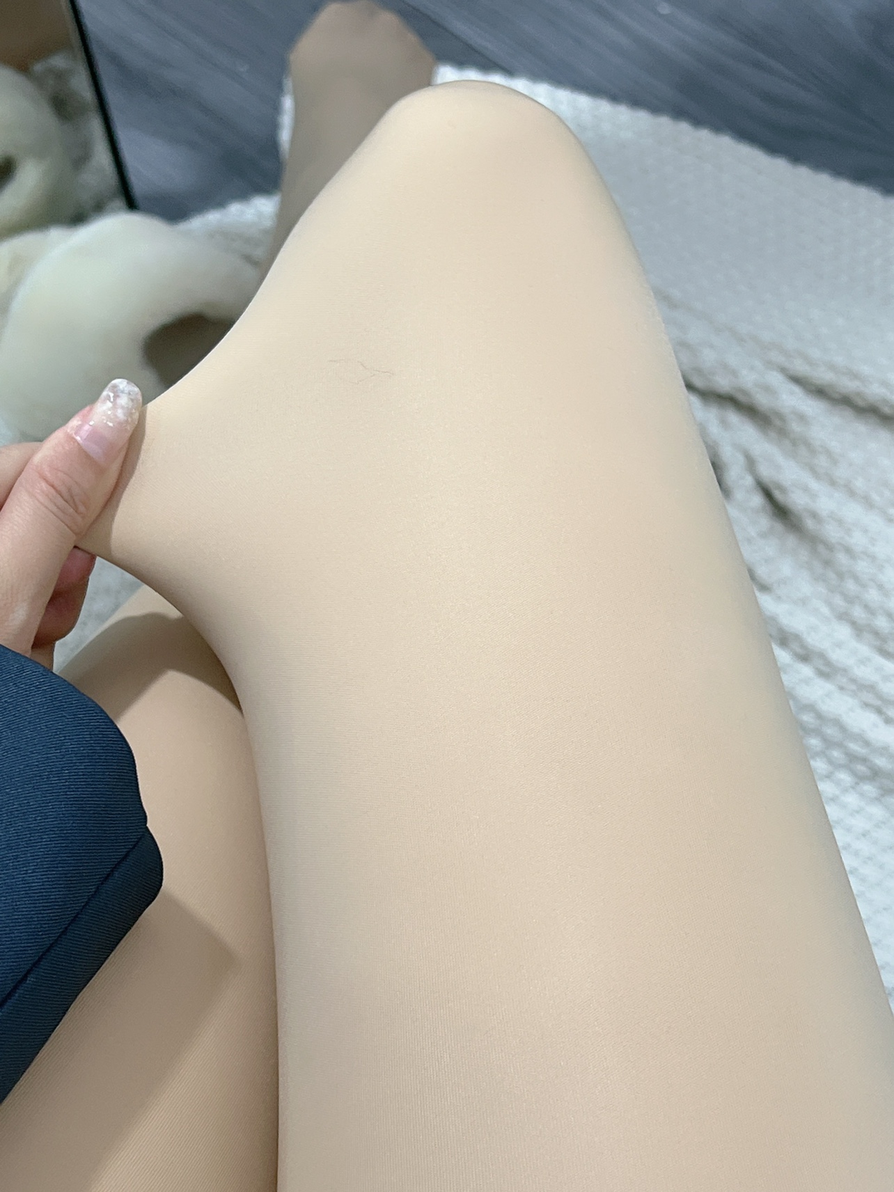 粉色的猪陈佩奇微密圈-116 水光袜光腿神器女春秋冬裸感加绒加厚丝袜单层一体透肤打底连裤袜_第1集
